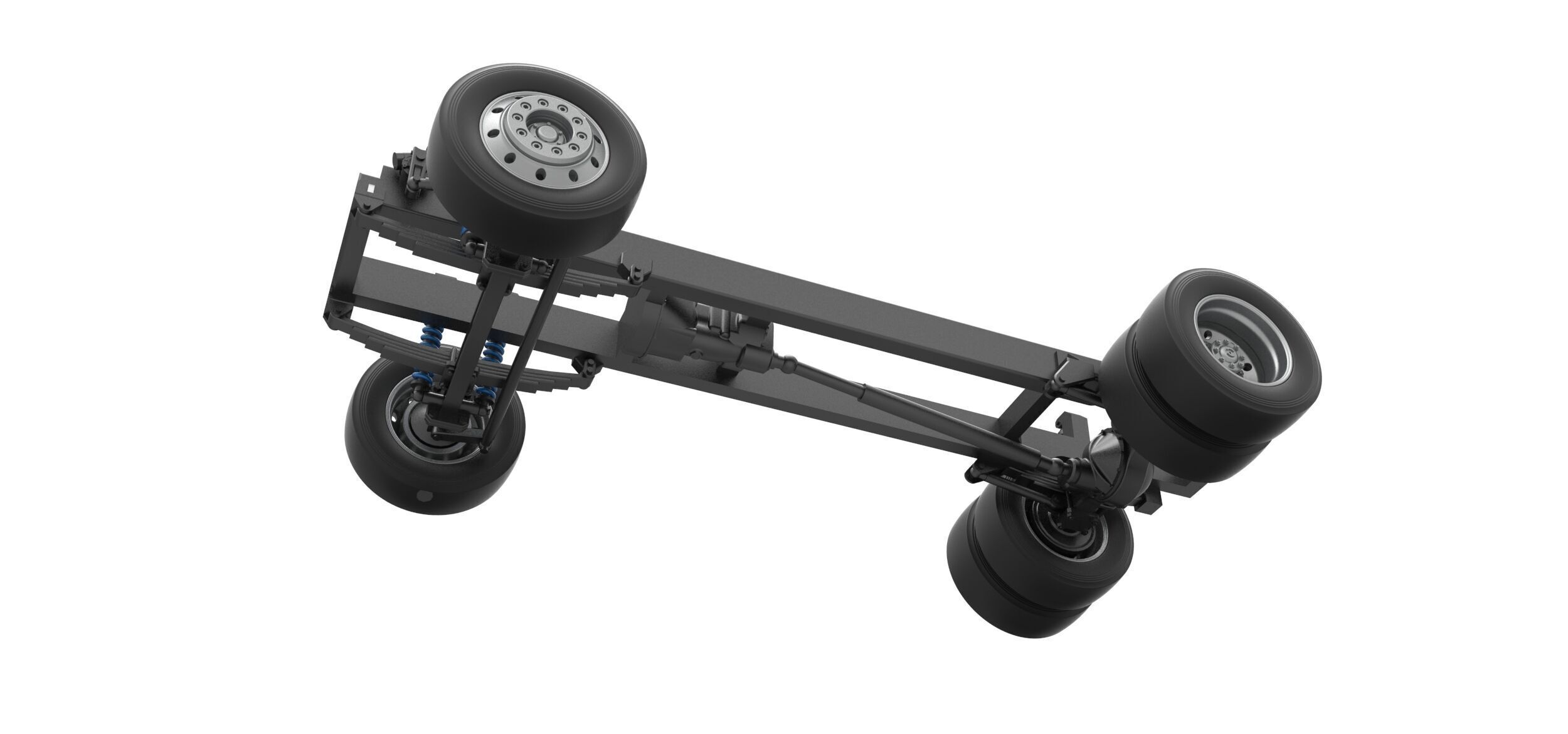 Chassis of Big Rig Racing Semi truck Scale 1 to 25 3D print model_2