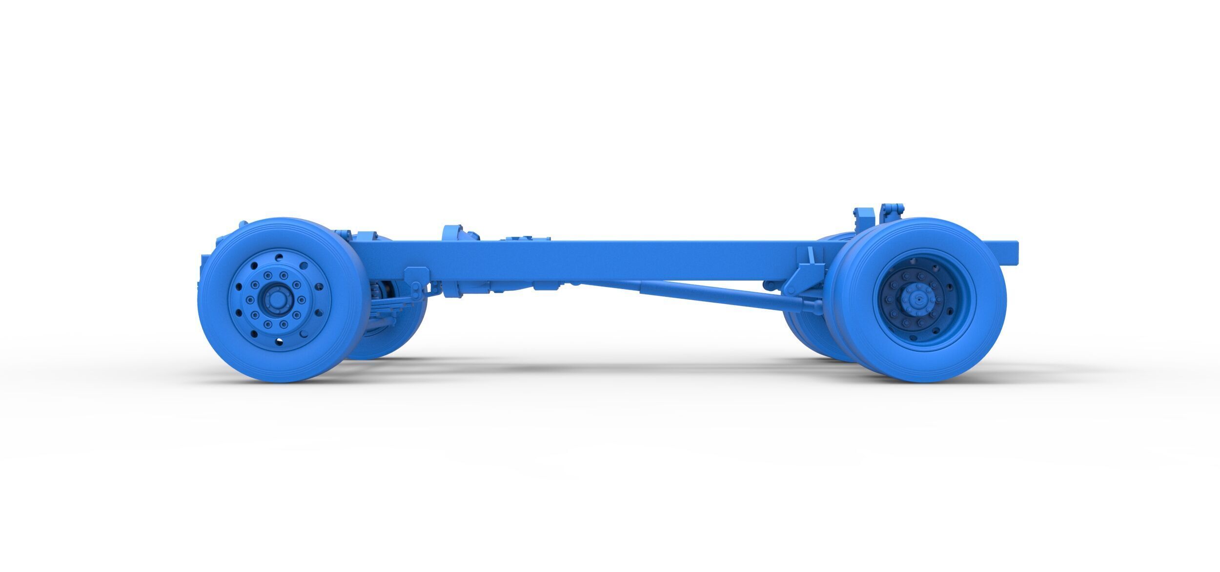 Chassis of Big Rig Racing Semi truck Scale 1 to 25 3D print model_19