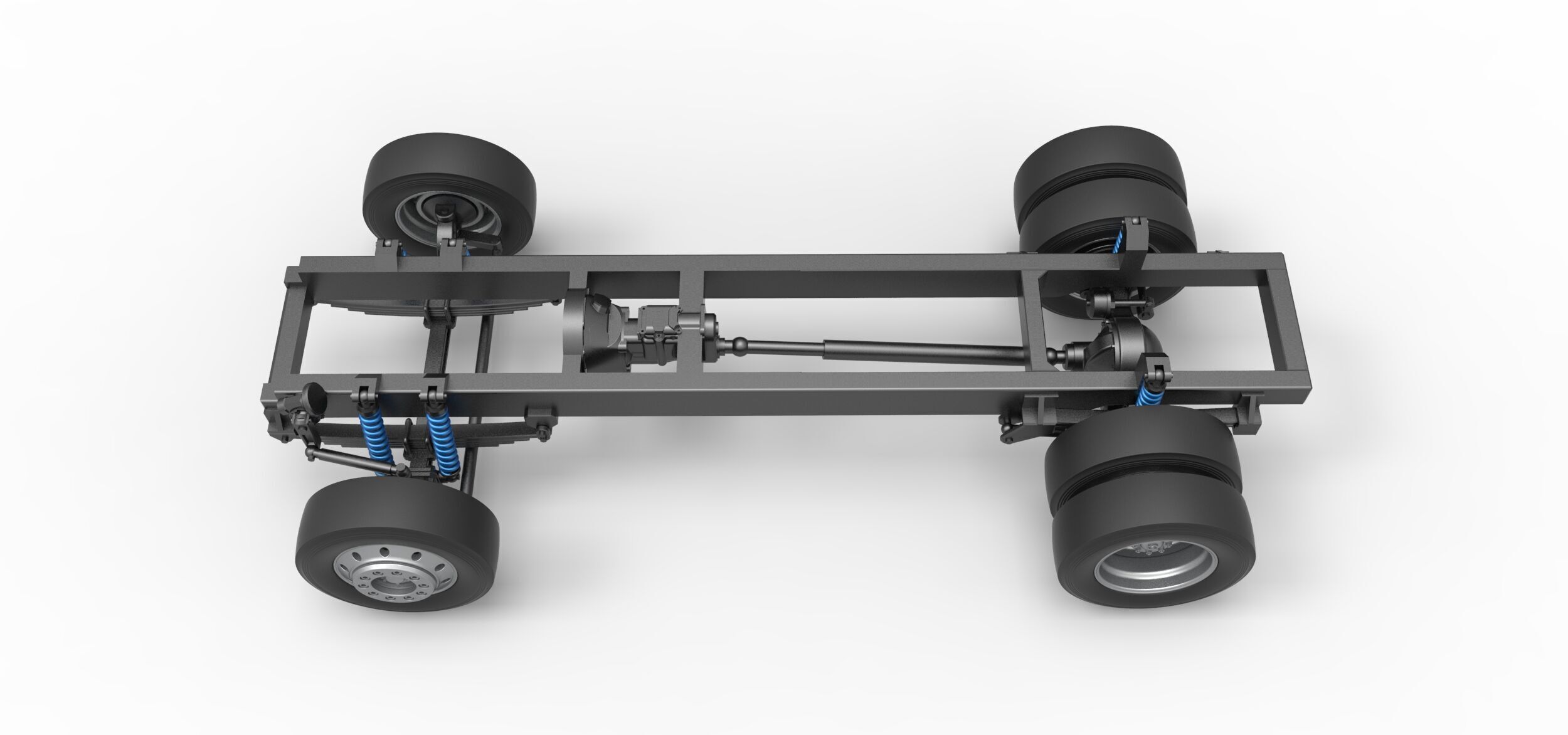Chassis of Big Rig Racing Semi truck Scale 1 to 25 3D print model_7