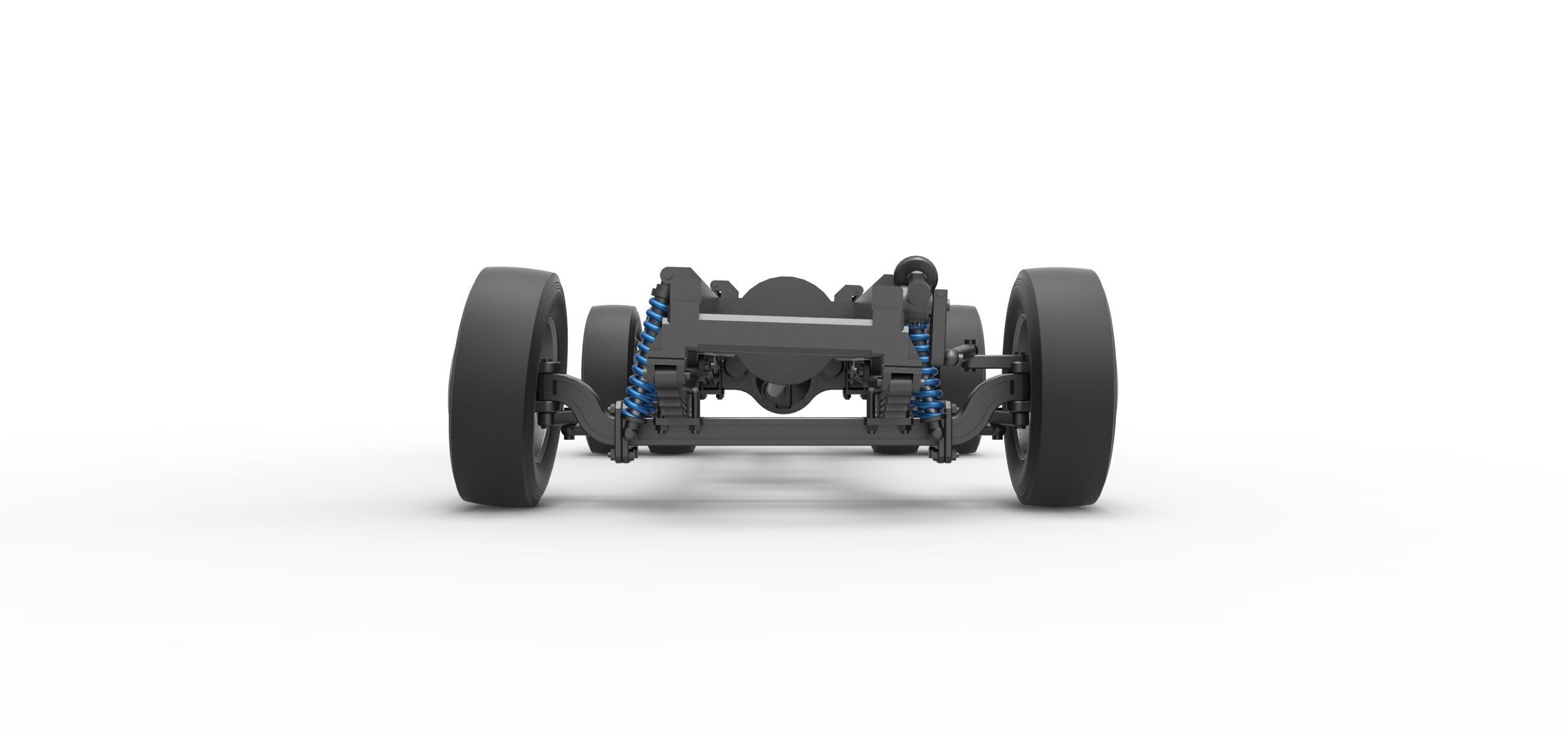 Chassis of Big Rig Racing Semi truck Scale 1 to 25 3D print model_4