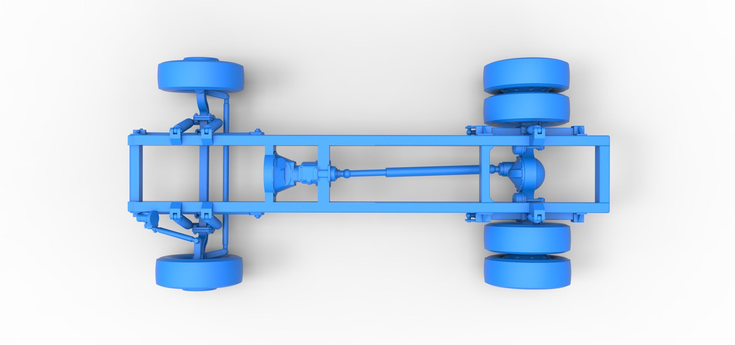 Chassis of Big Rig Racing Semi truck Scale 1 to 25 3D print model_21