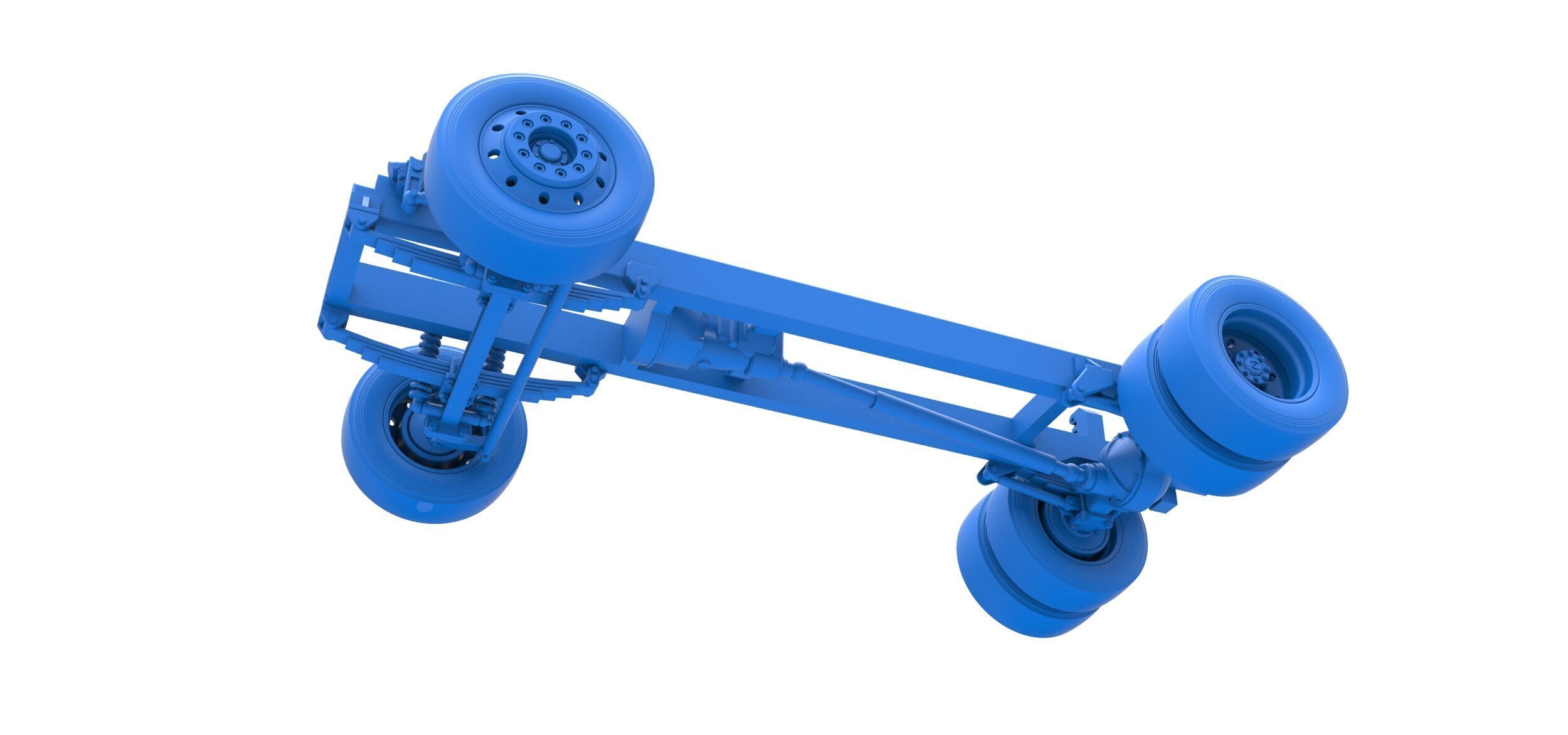 Chassis of Big Rig Racing Semi truck Scale 1 to 25 3D print model_15