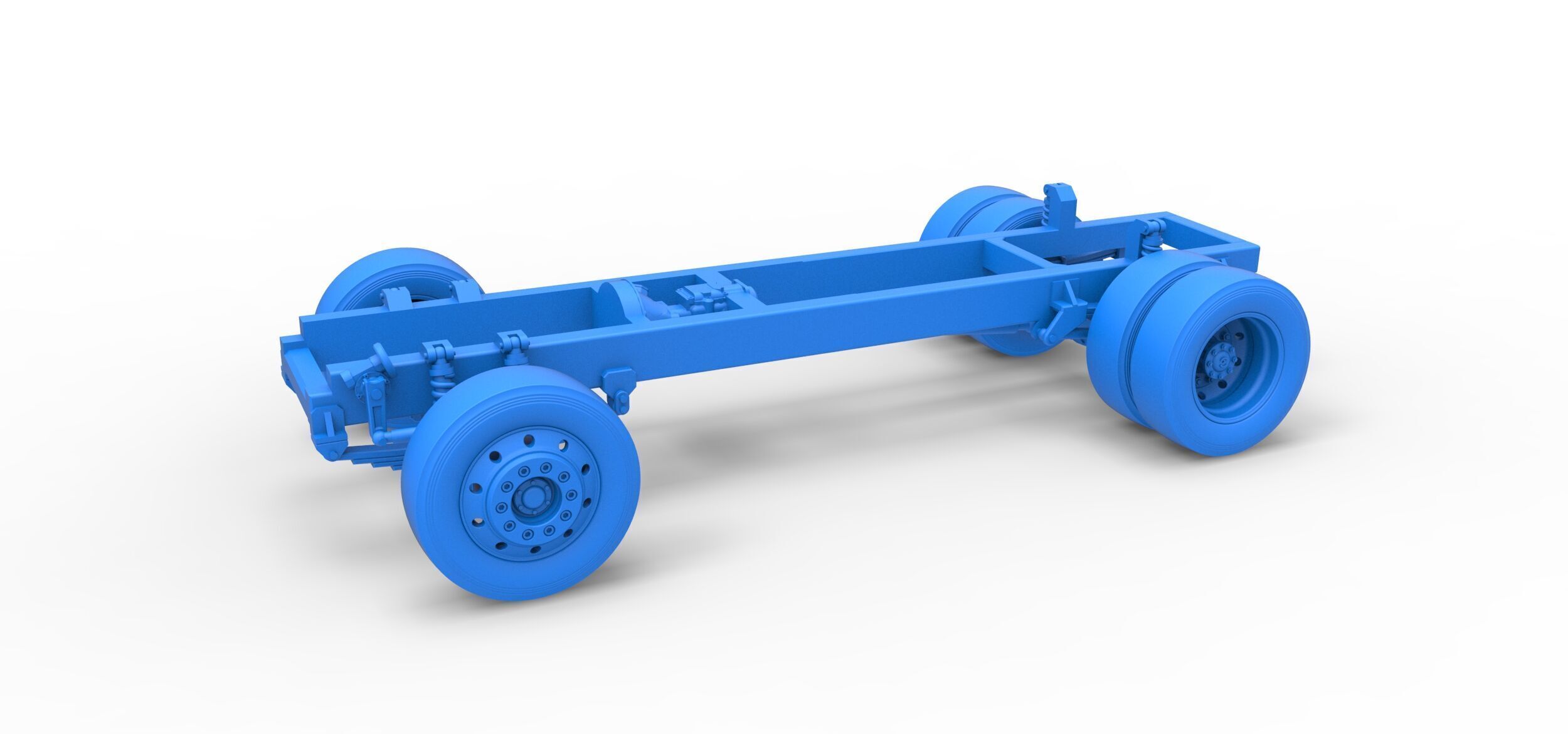 Chassis of Big Rig Racing Semi truck Scale 1 to 25 3D print model_13
