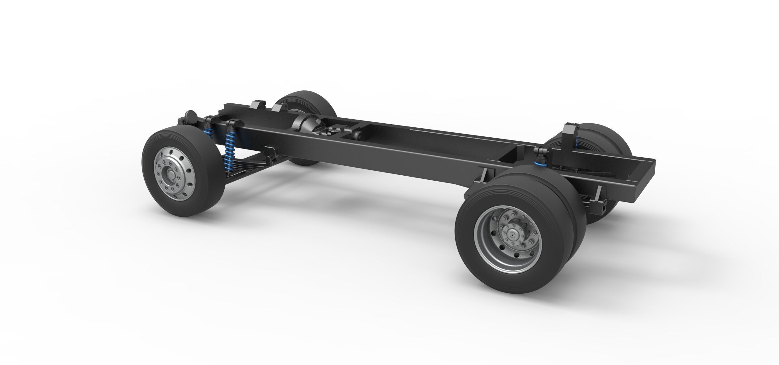 Chassis of Big Rig Racing Semi truck Scale 1 to 25 3D print model_9