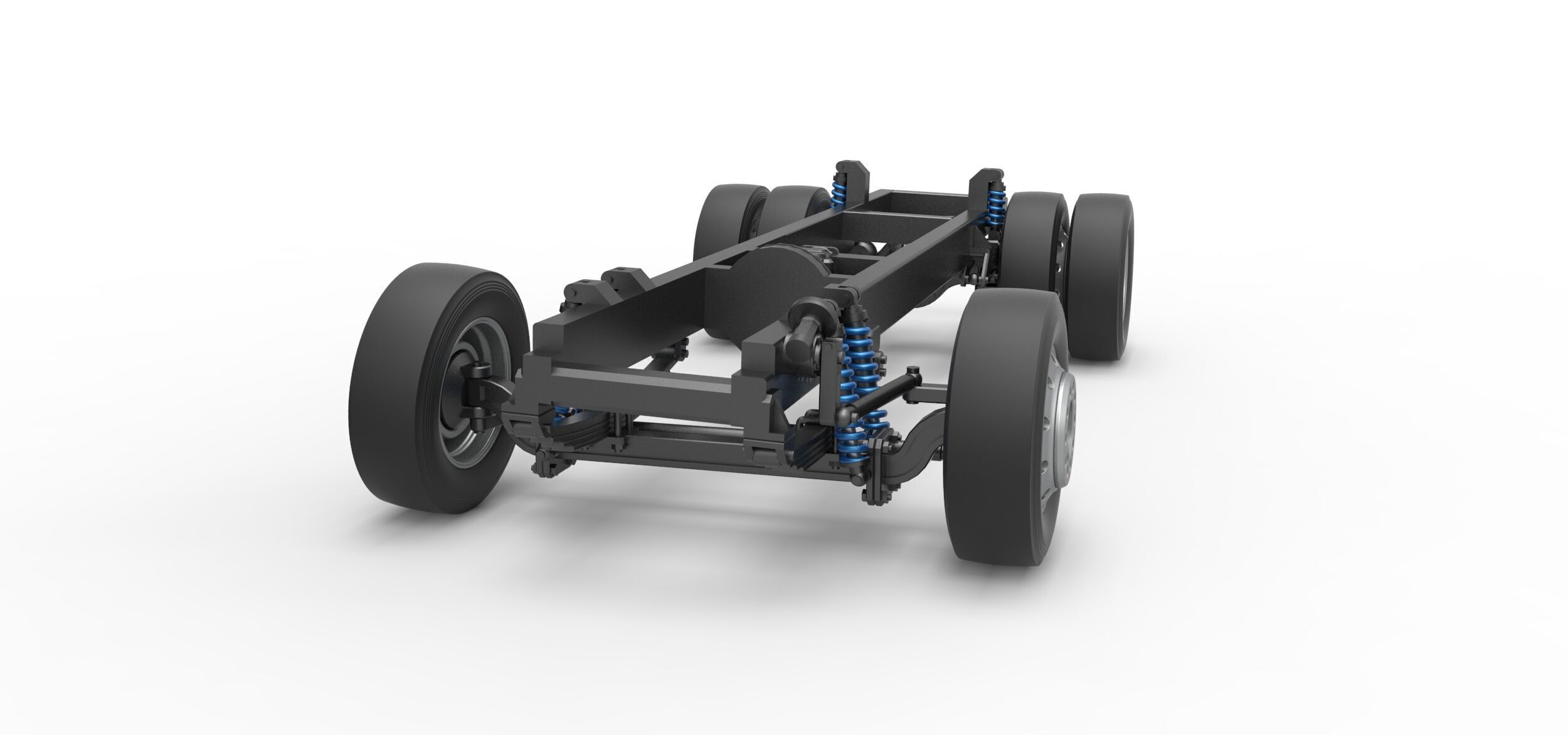 Chassis of Big Rig Racing Semi truck Scale 1 to 25 3D print model_3