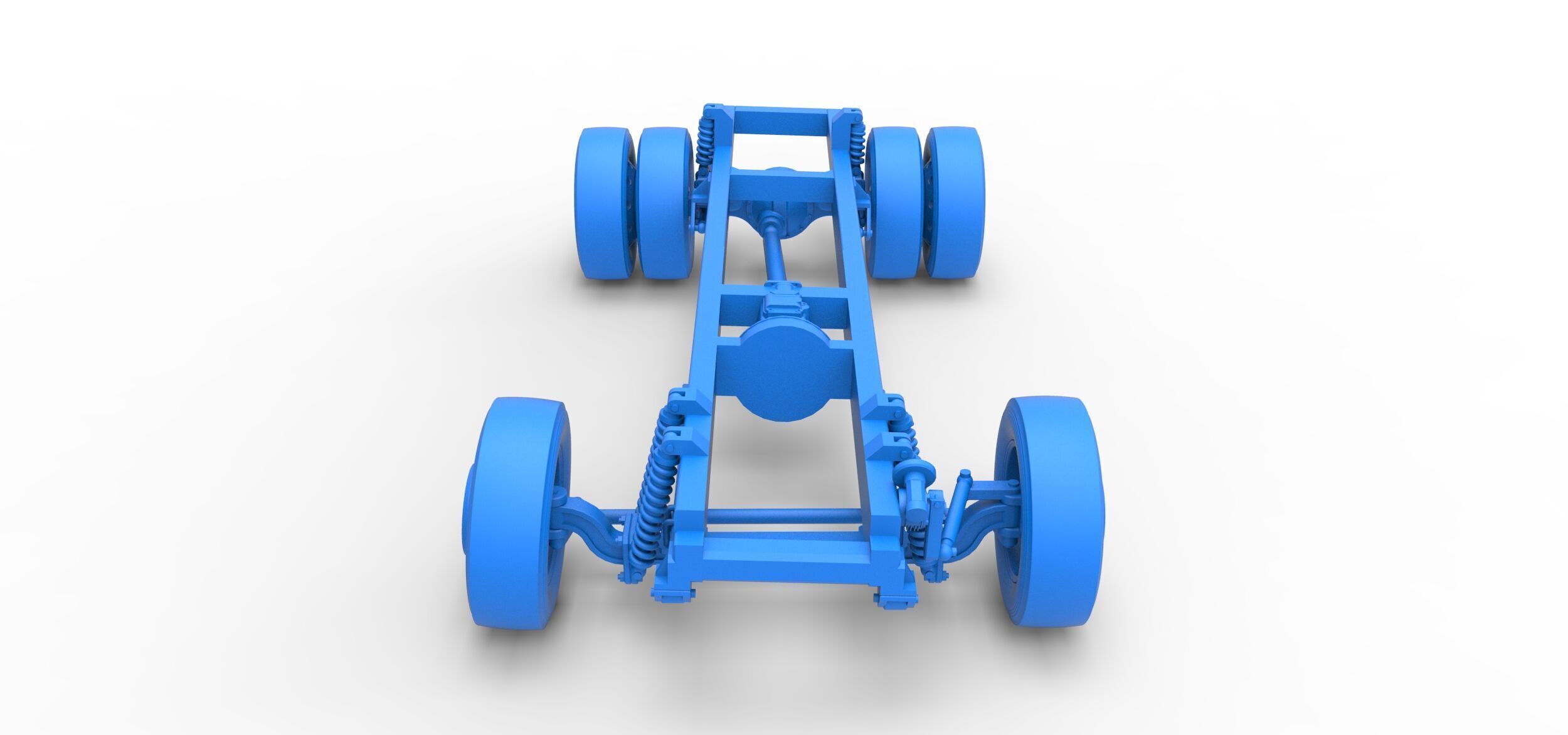 Chassis of Big Rig Racing Semi truck Scale 1 to 25 3D print model_18