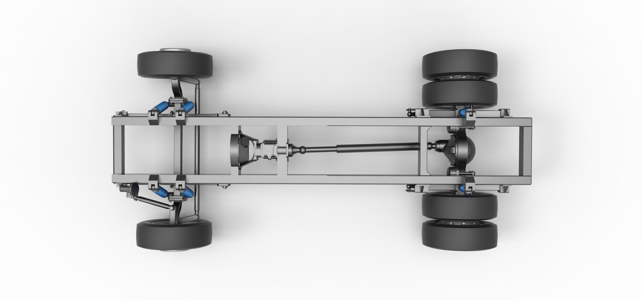 Chassis of Big Rig Racing Semi truck Scale 1 to 25 3D print model_8