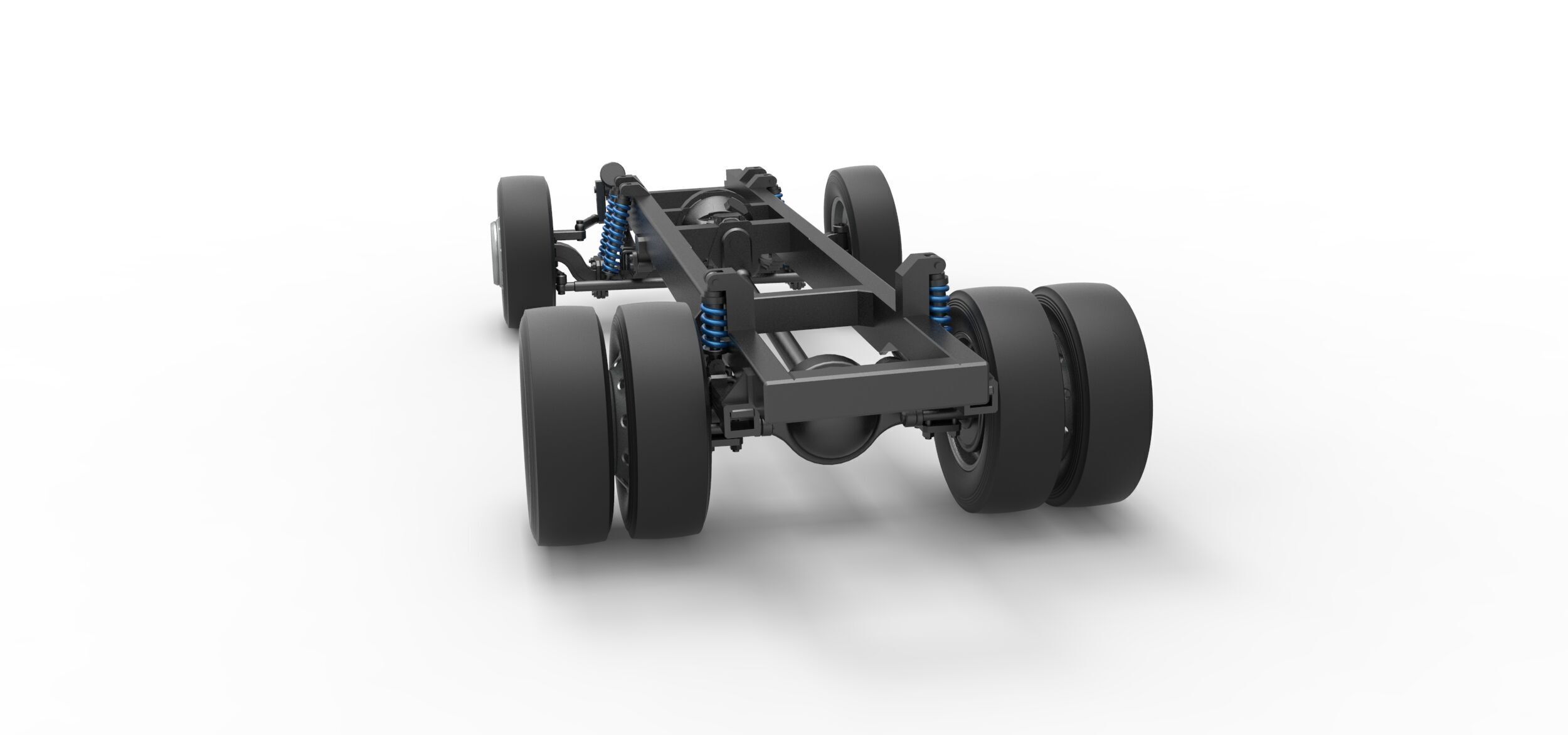 Chassis of Big Rig Racing Semi truck Scale 1 to 25 3D print model_10