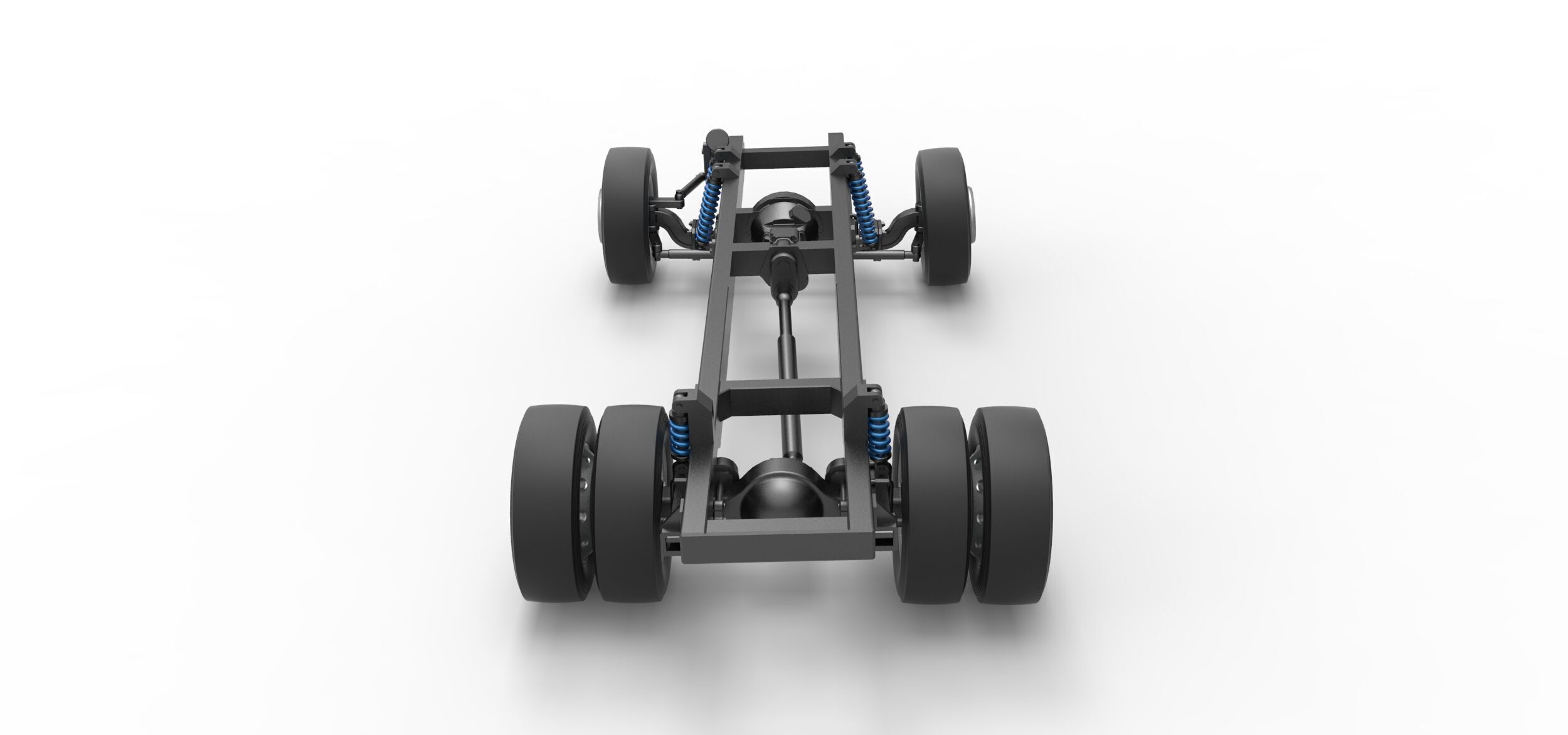 Chassis of Big Rig Racing Semi truck Scale 1 to 25 3D print model_12