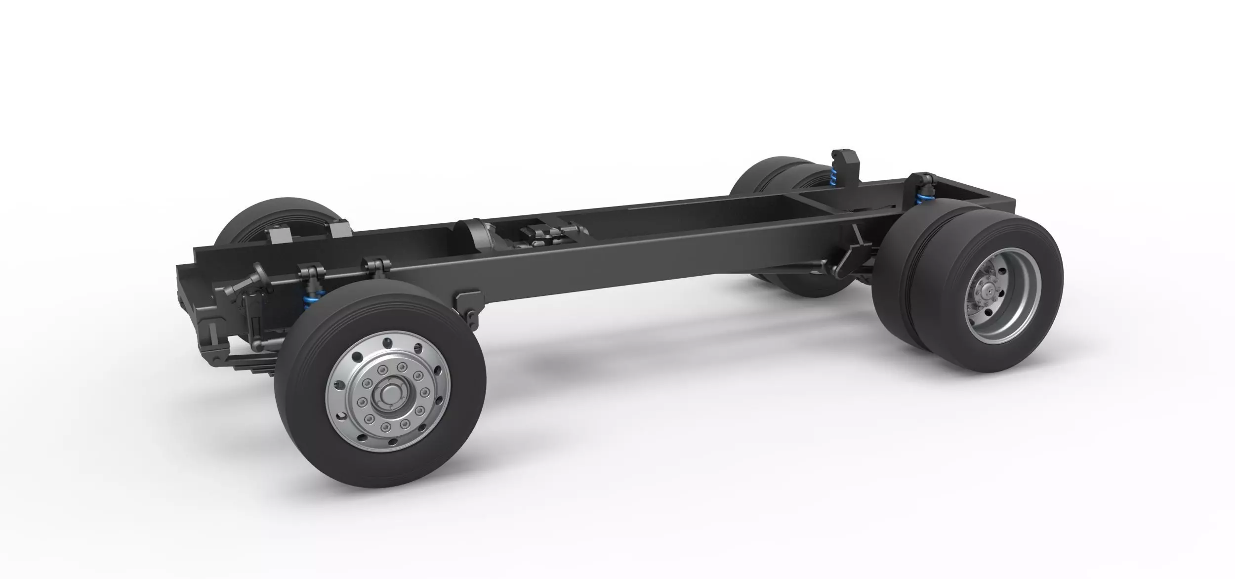 Chassis of Big Rig Racing Semi truck Scale 1 to 25 3D print model_0