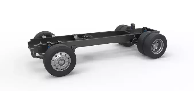 Chassis of Big Rig Racing Semi truck Scale 1 to 25 3D print model