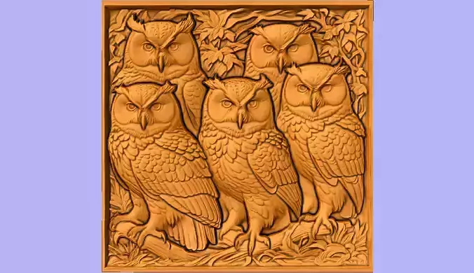 QUADRO DECORATIVO CORUJAS