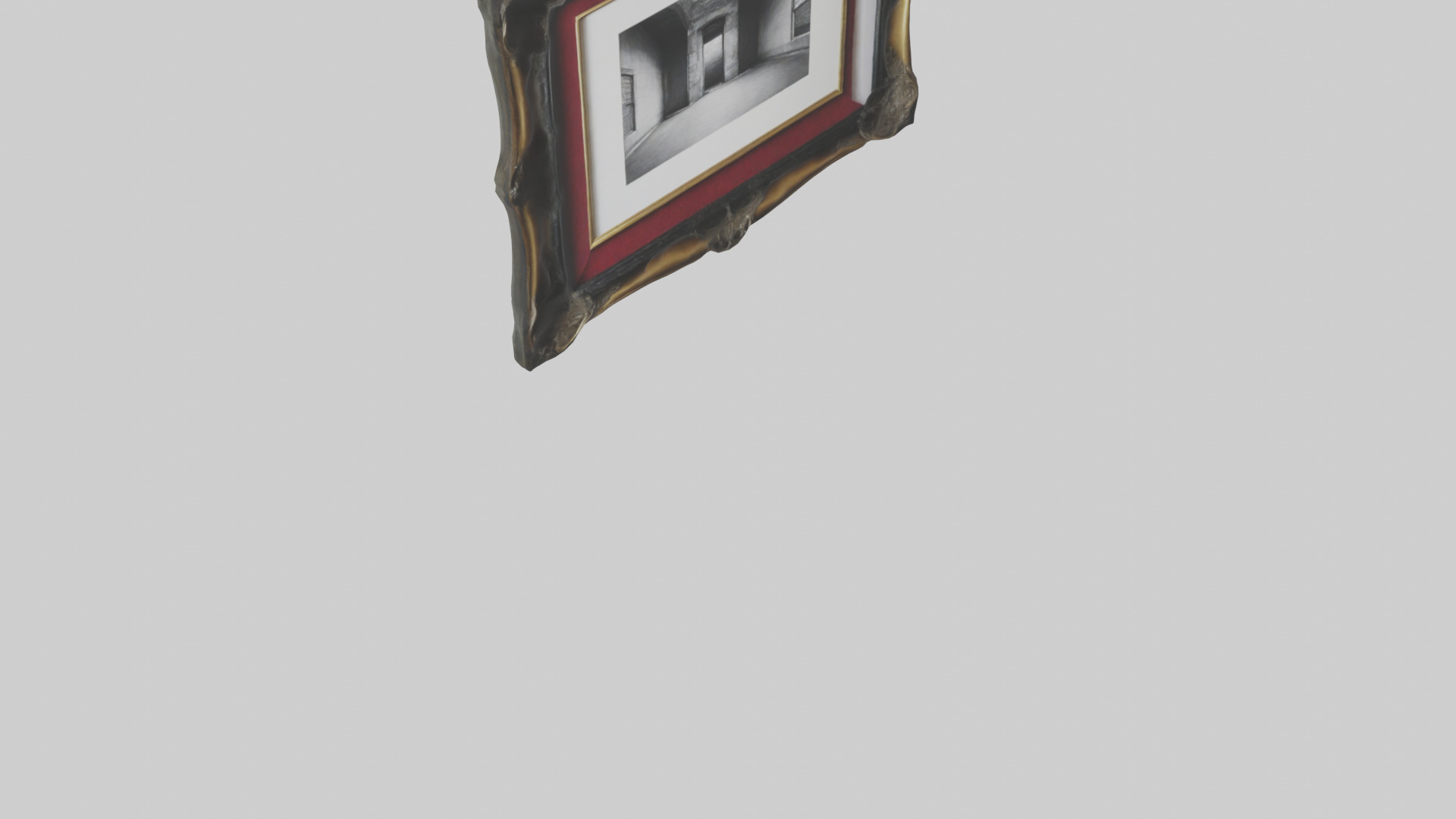 Framed Photograph Low-poly 3D model_6