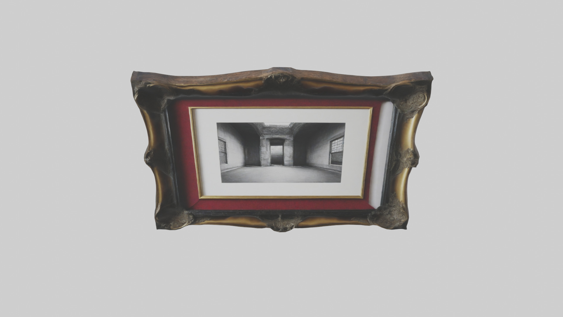 Framed Photograph Low-poly 3D model_17