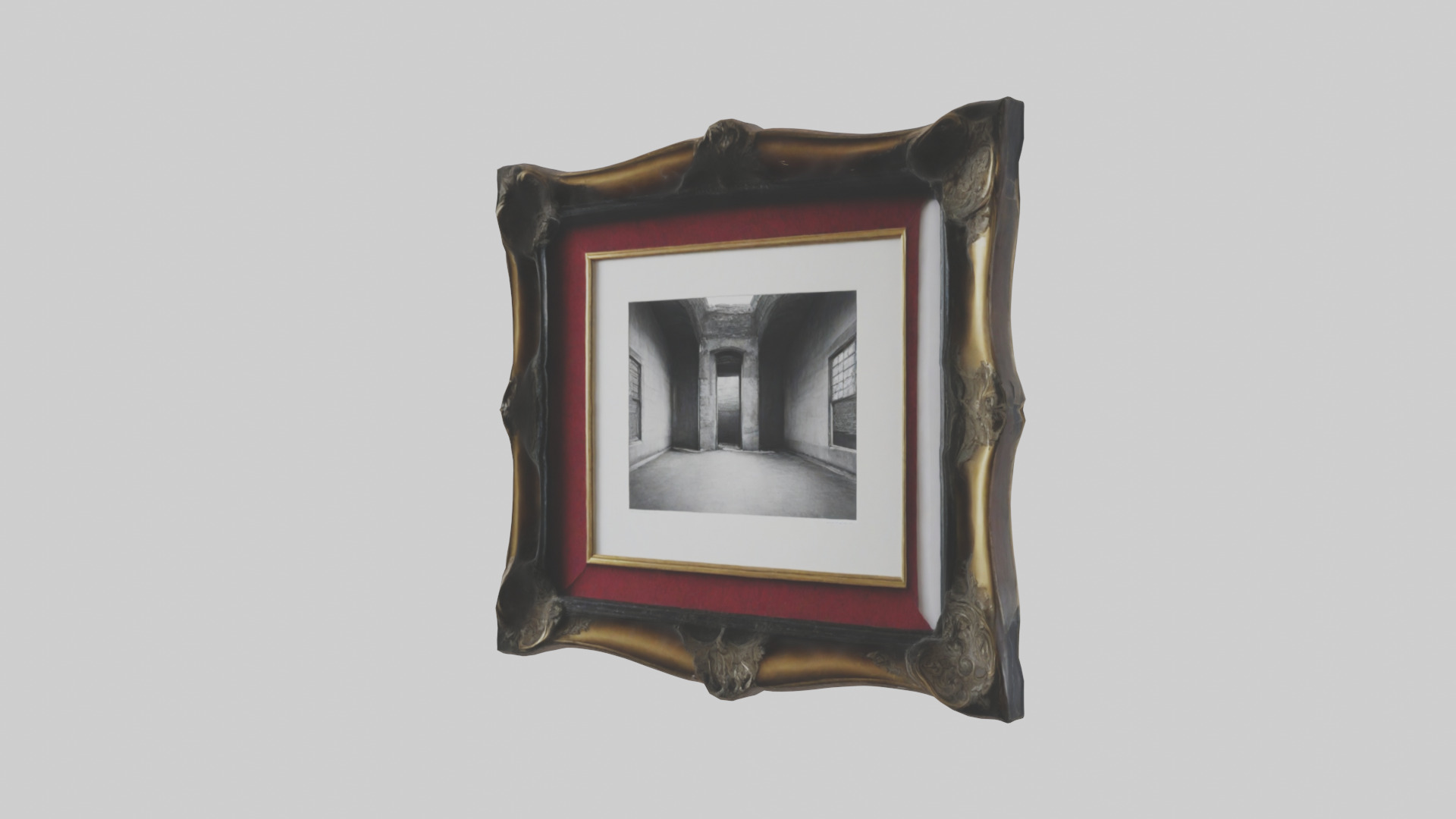 Framed Photograph Low-poly 3D model_11