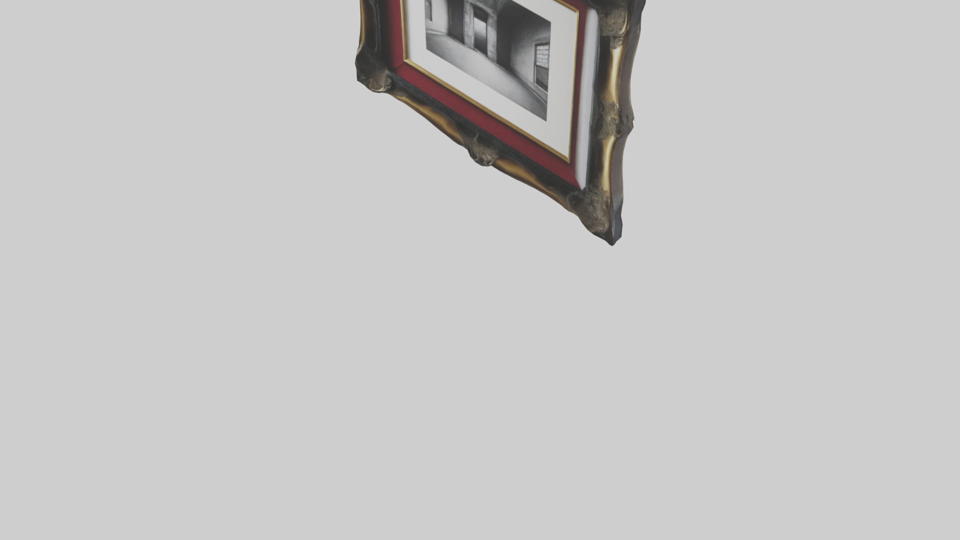 Framed Photograph Low-poly 3D model_5