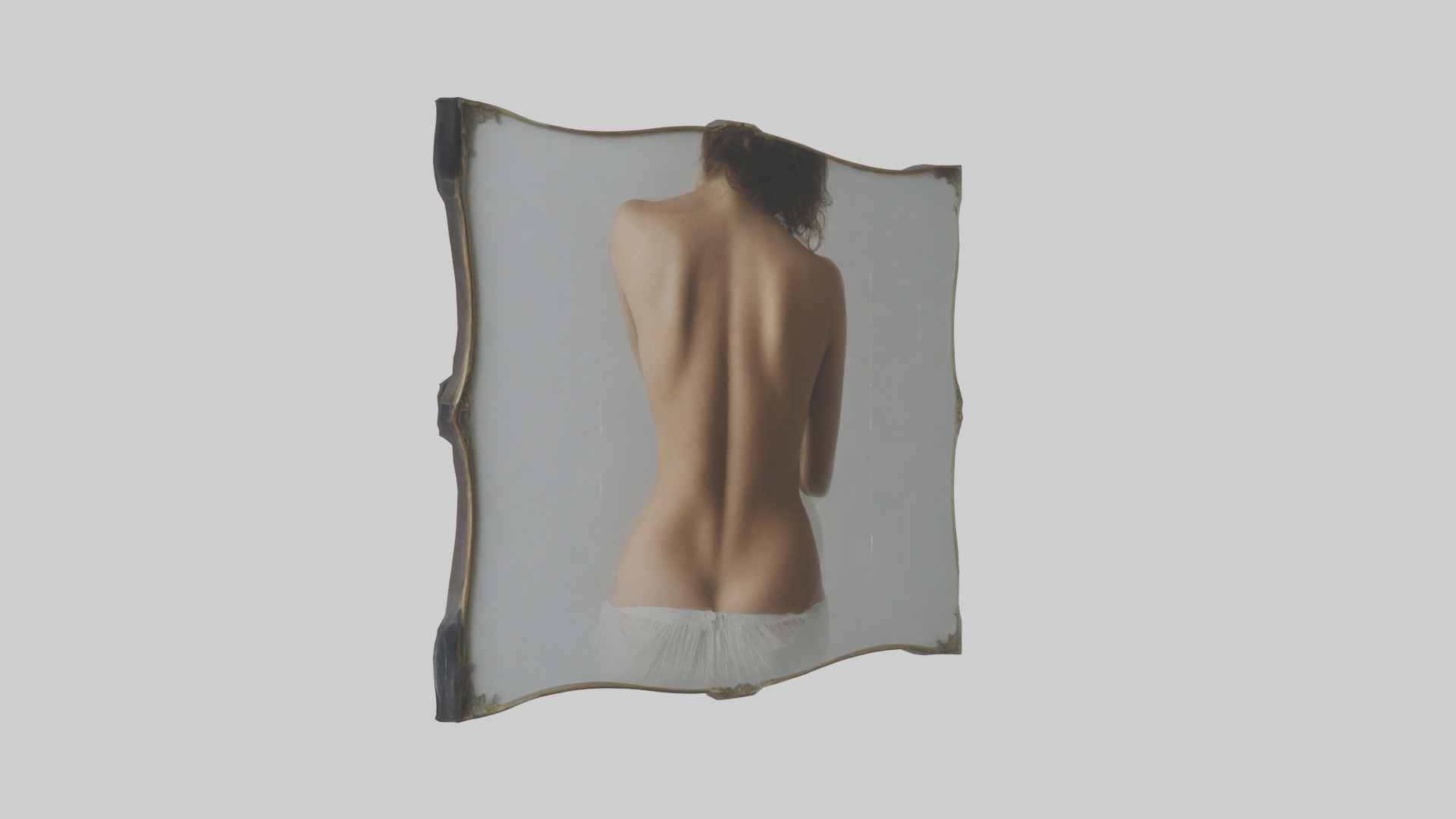 Framed Photograph Low-poly 3D model_1