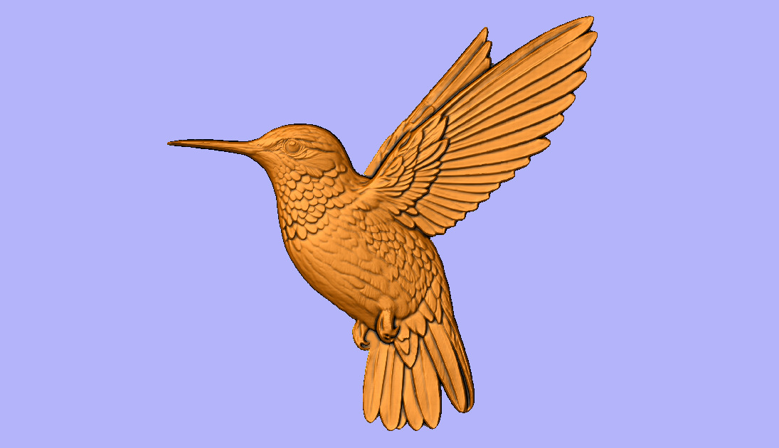 STL BEIJA-FLOR SEM MOLDURA 3D model_1