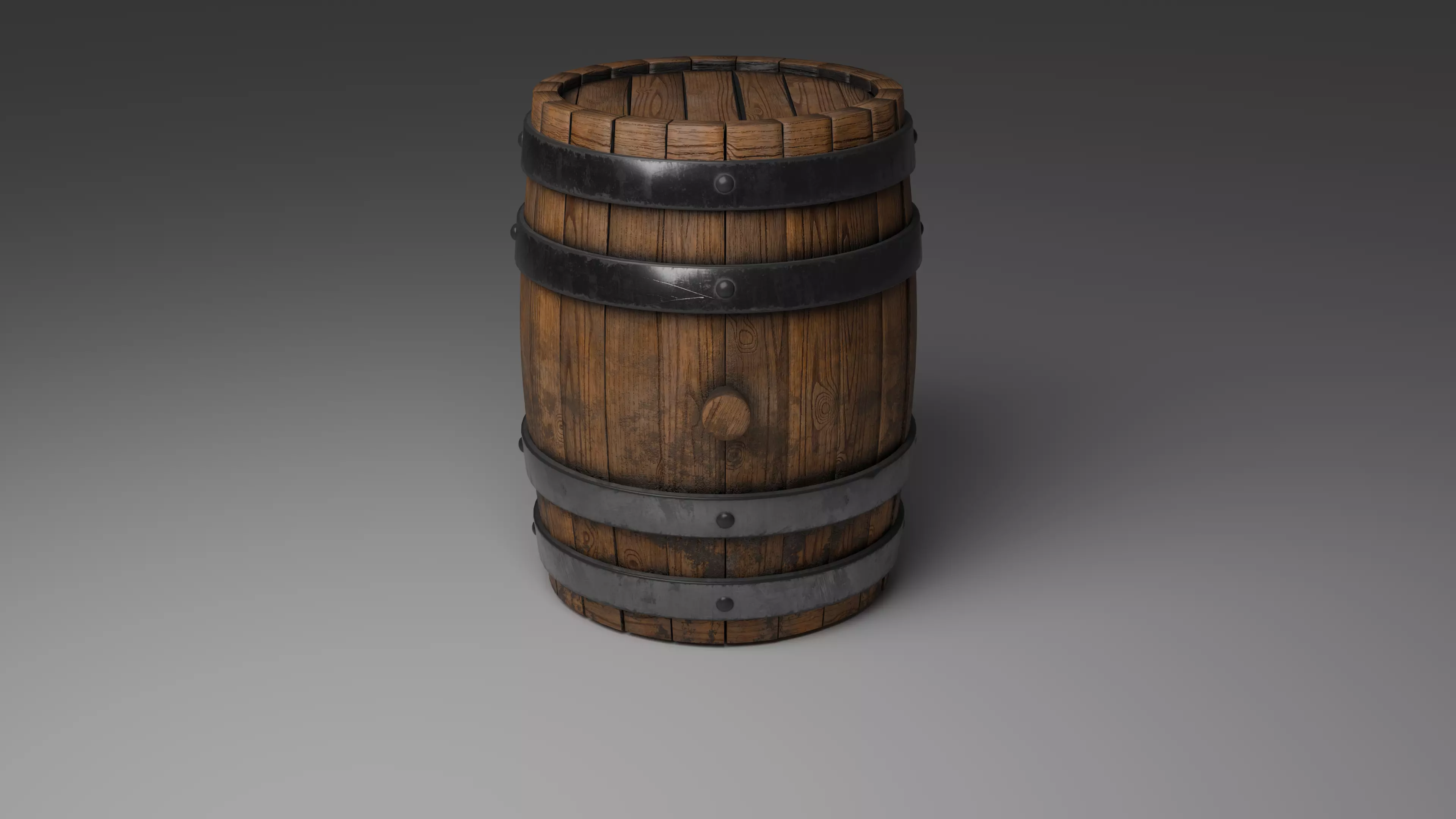 Barrel High Poly Free 3D model_0