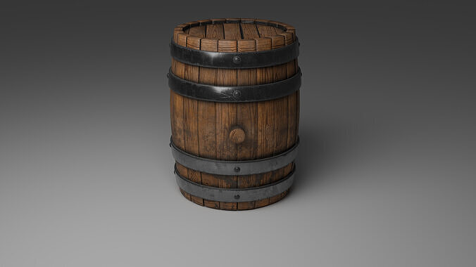 Barrel High Poly Free 3D model