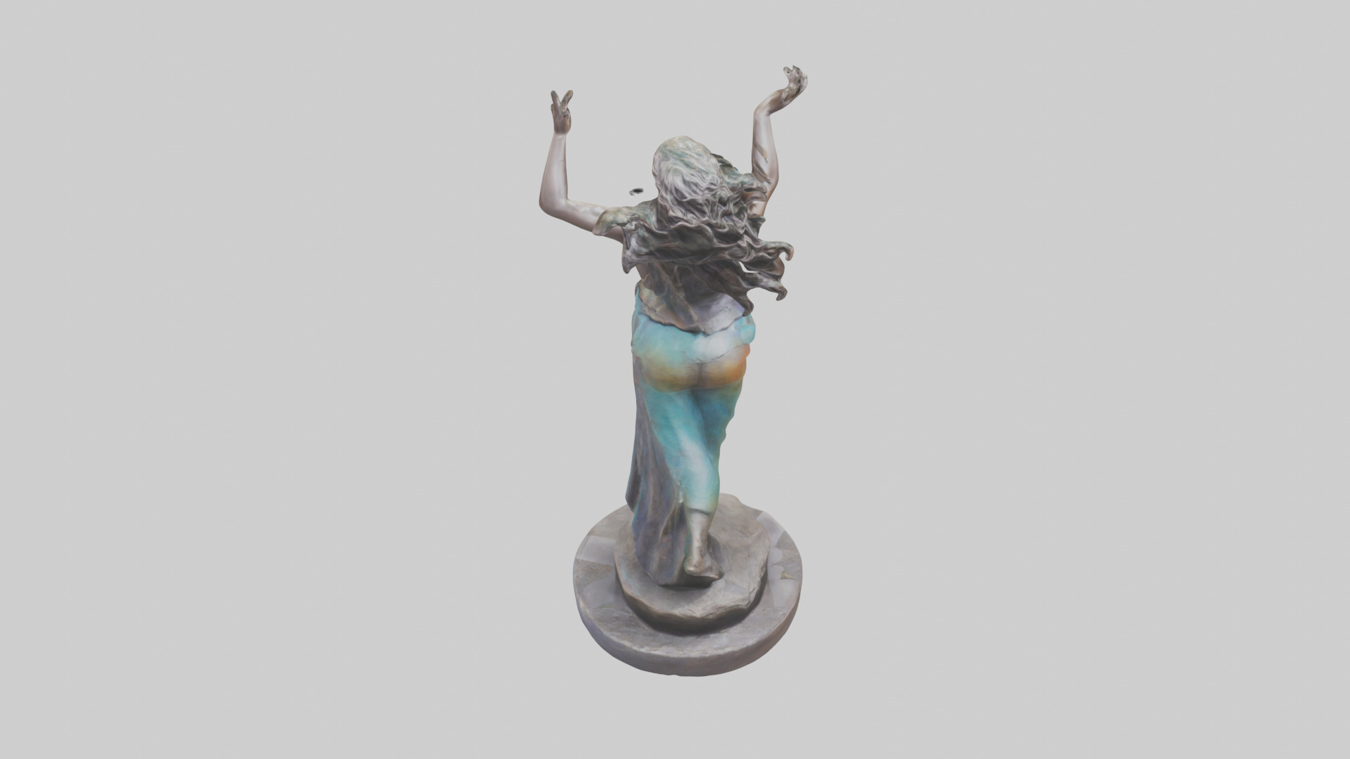 Free Spirit Rising statue model Low-poly 3D model_25