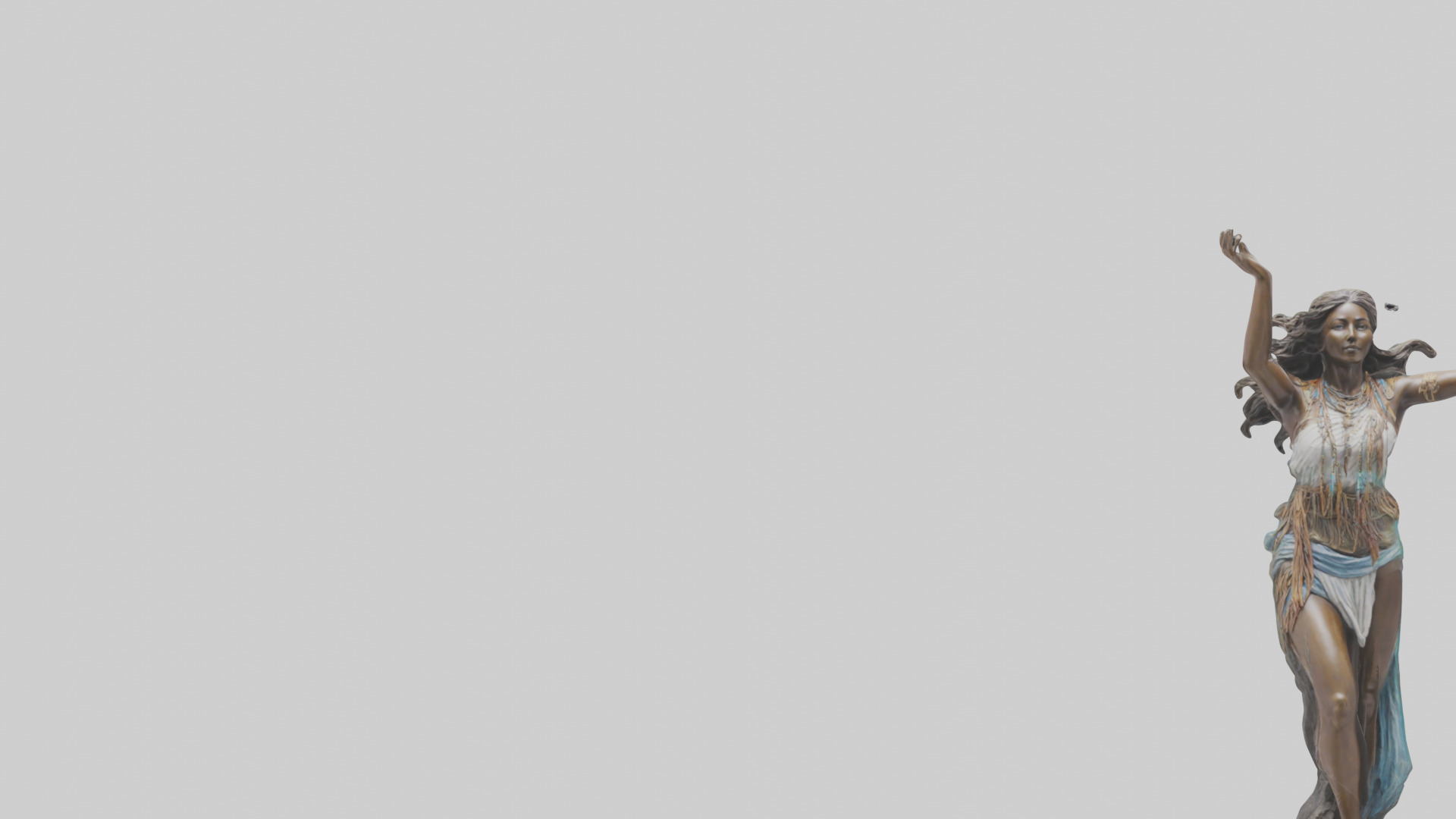 Free Spirit Rising statue model Low-poly 3D model_21