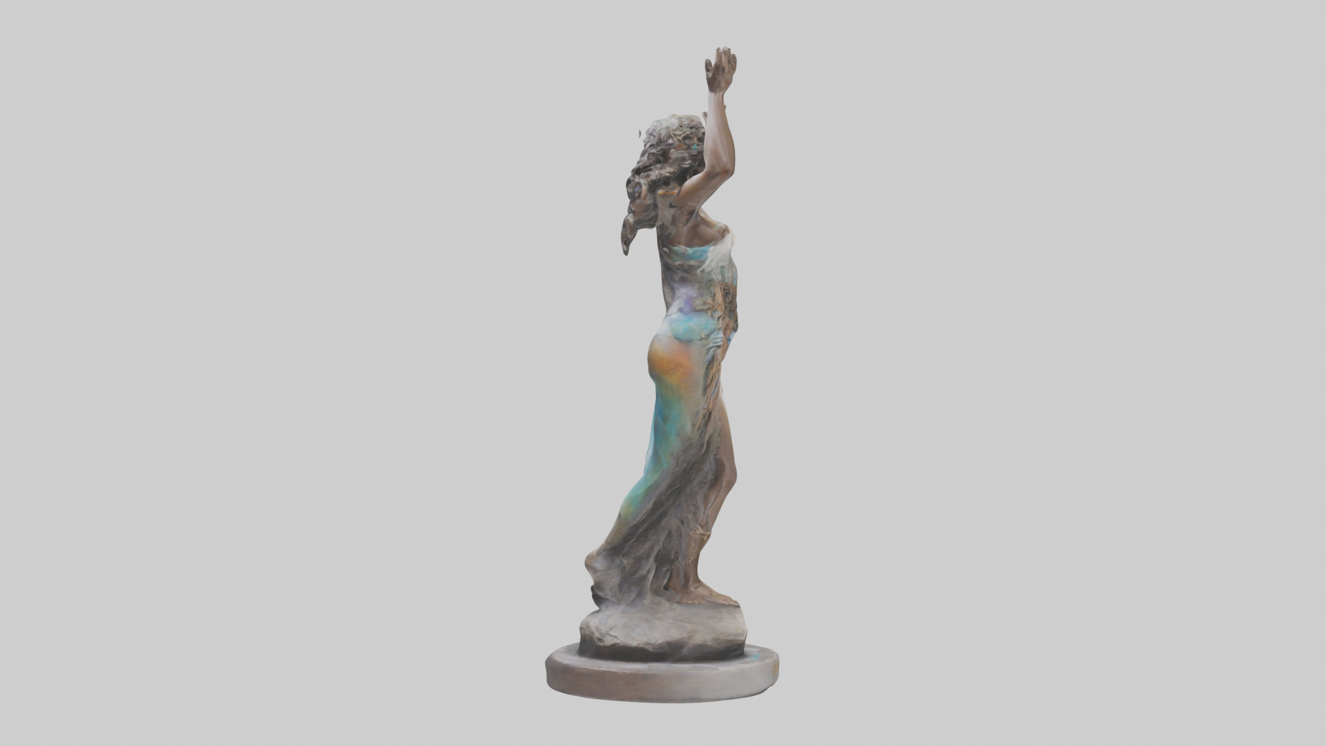 Free Spirit Rising statue model Low-poly 3D model_23