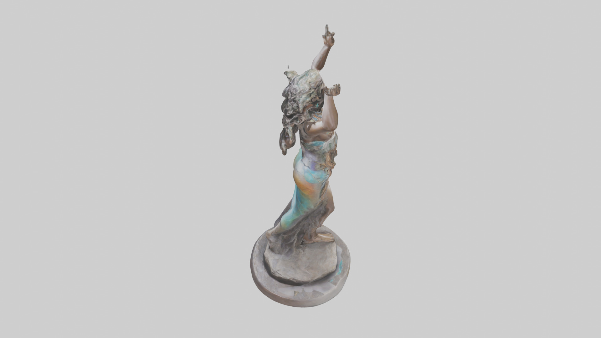 Free Spirit Rising statue model Low-poly 3D model_28