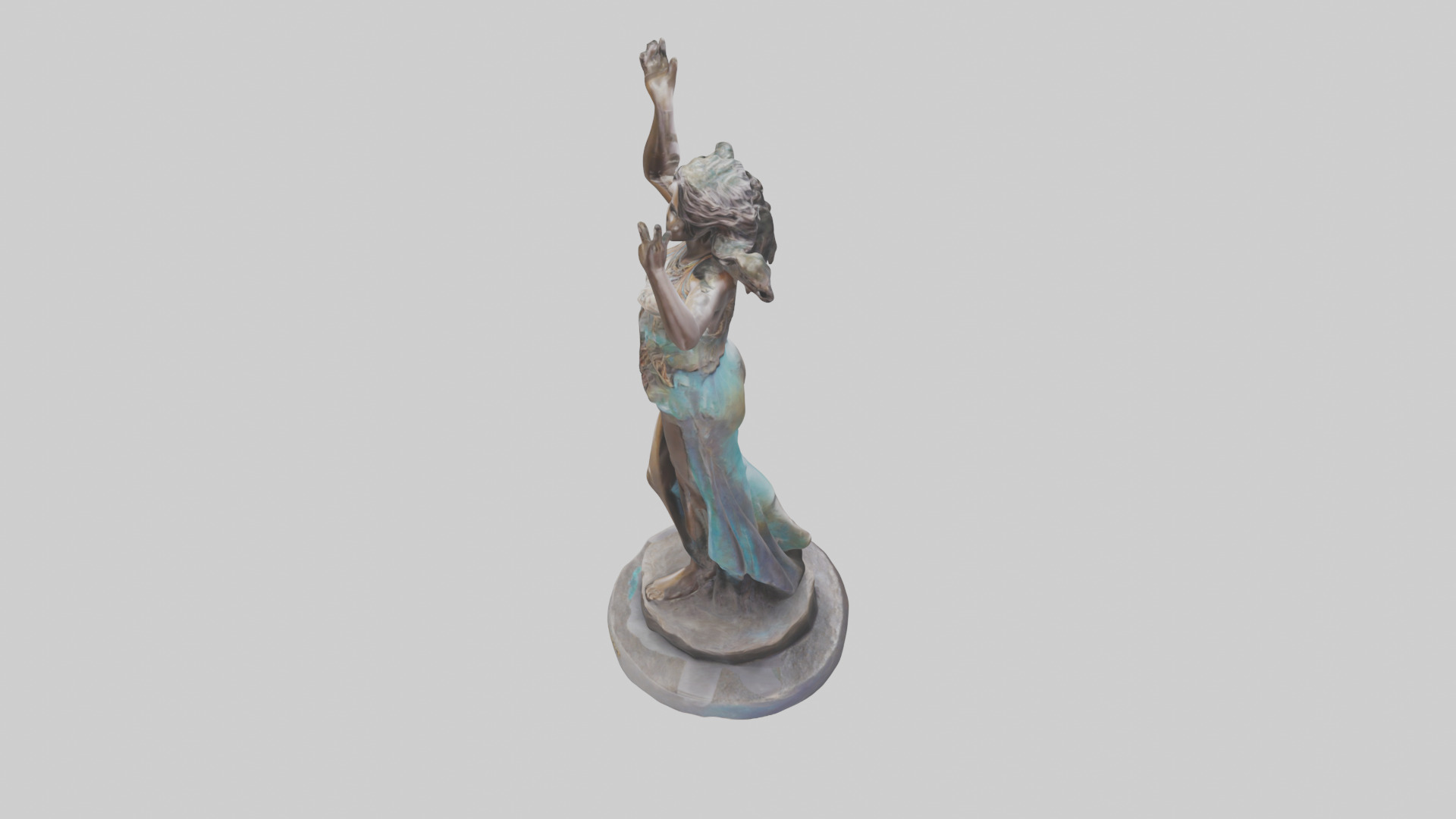 Free Spirit Rising statue model Low-poly 3D model_27
