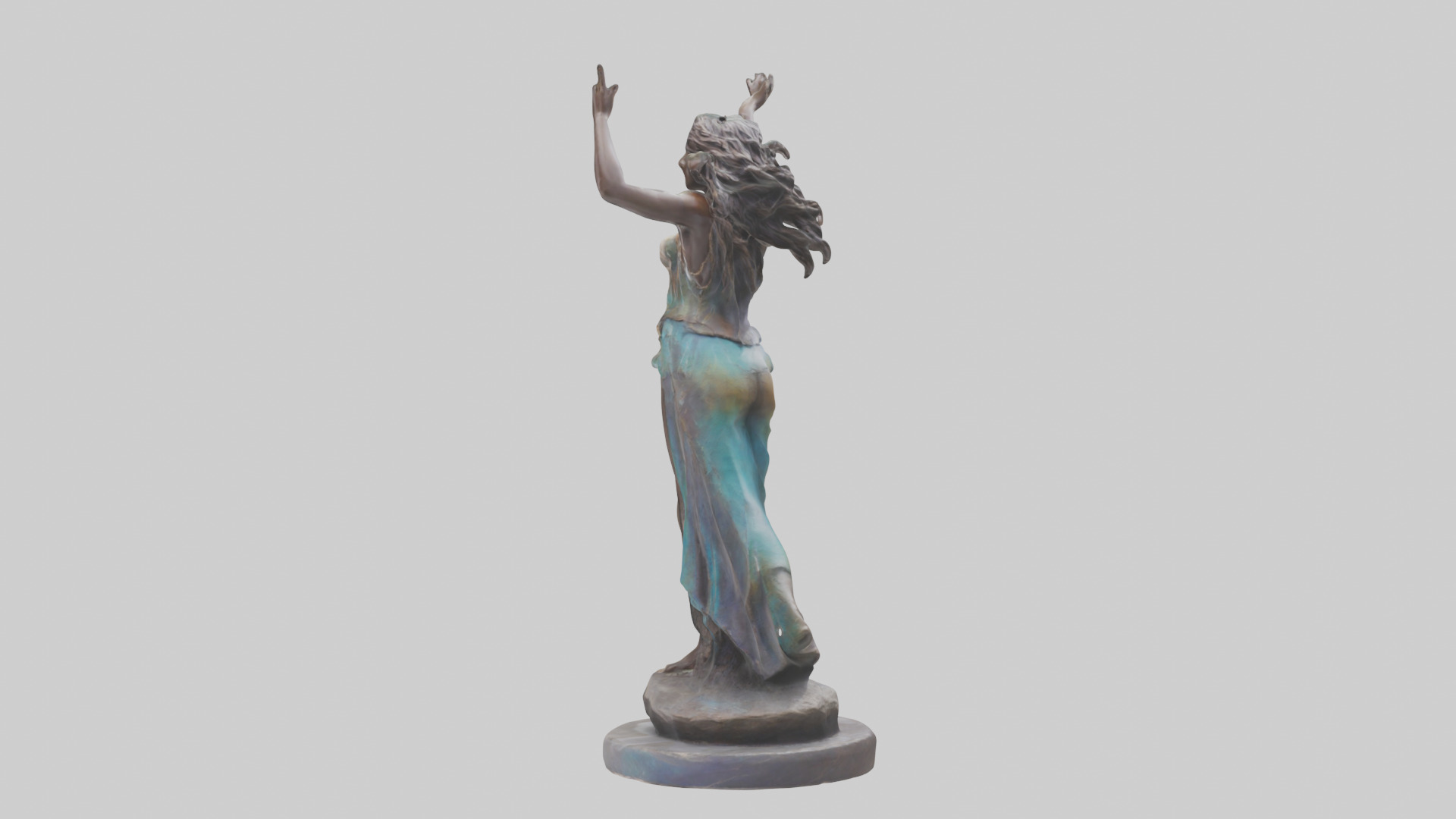 Free Spirit Rising statue model Low-poly 3D model_2