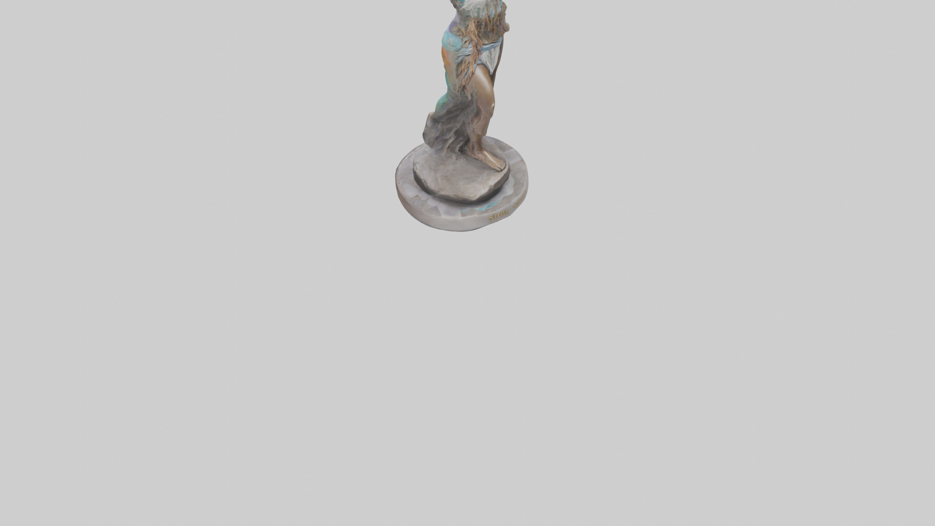 Free Spirit Rising statue model Low-poly 3D model_7