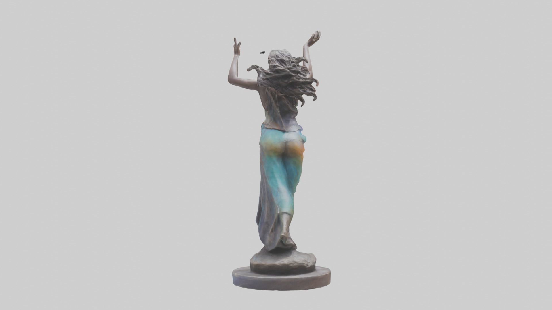 Free Spirit Rising statue model Low-poly 3D model_1