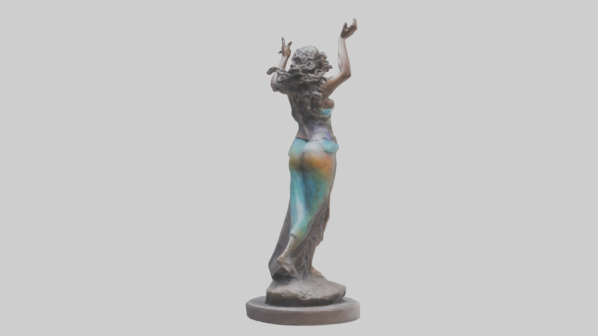Free Spirit Rising statue model Low-poly 3D model_3
