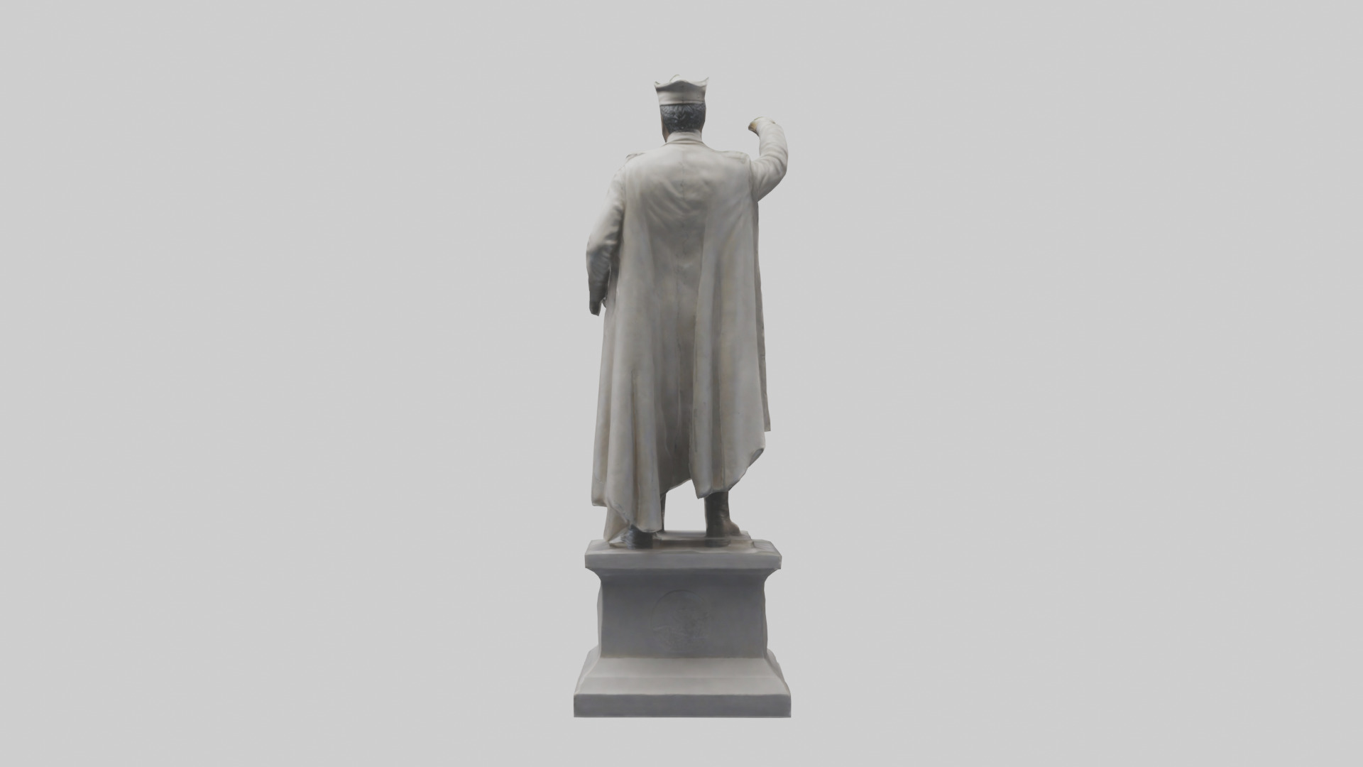 Freedom Fighter Statue model Low-poly 3D model_2