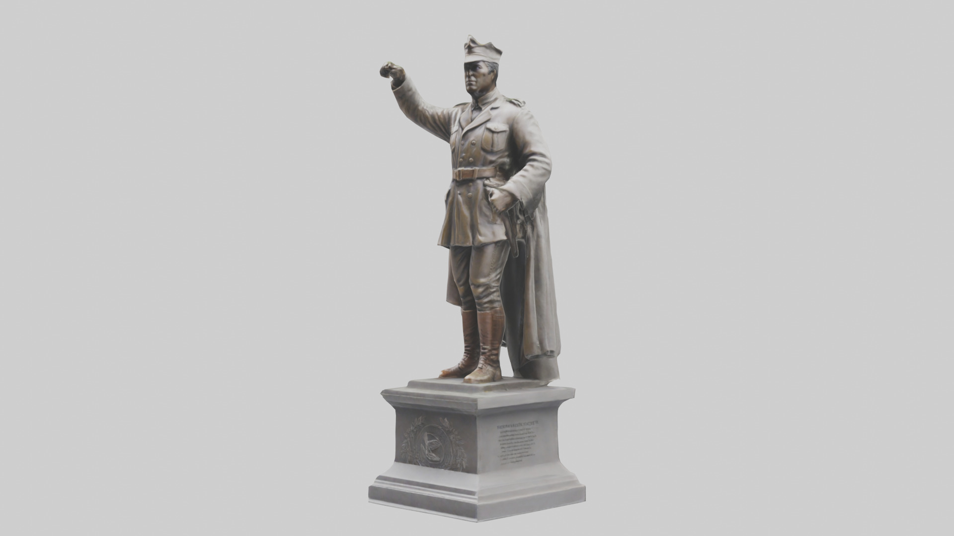 Freedom Fighter Statue model Low-poly 3D model_9