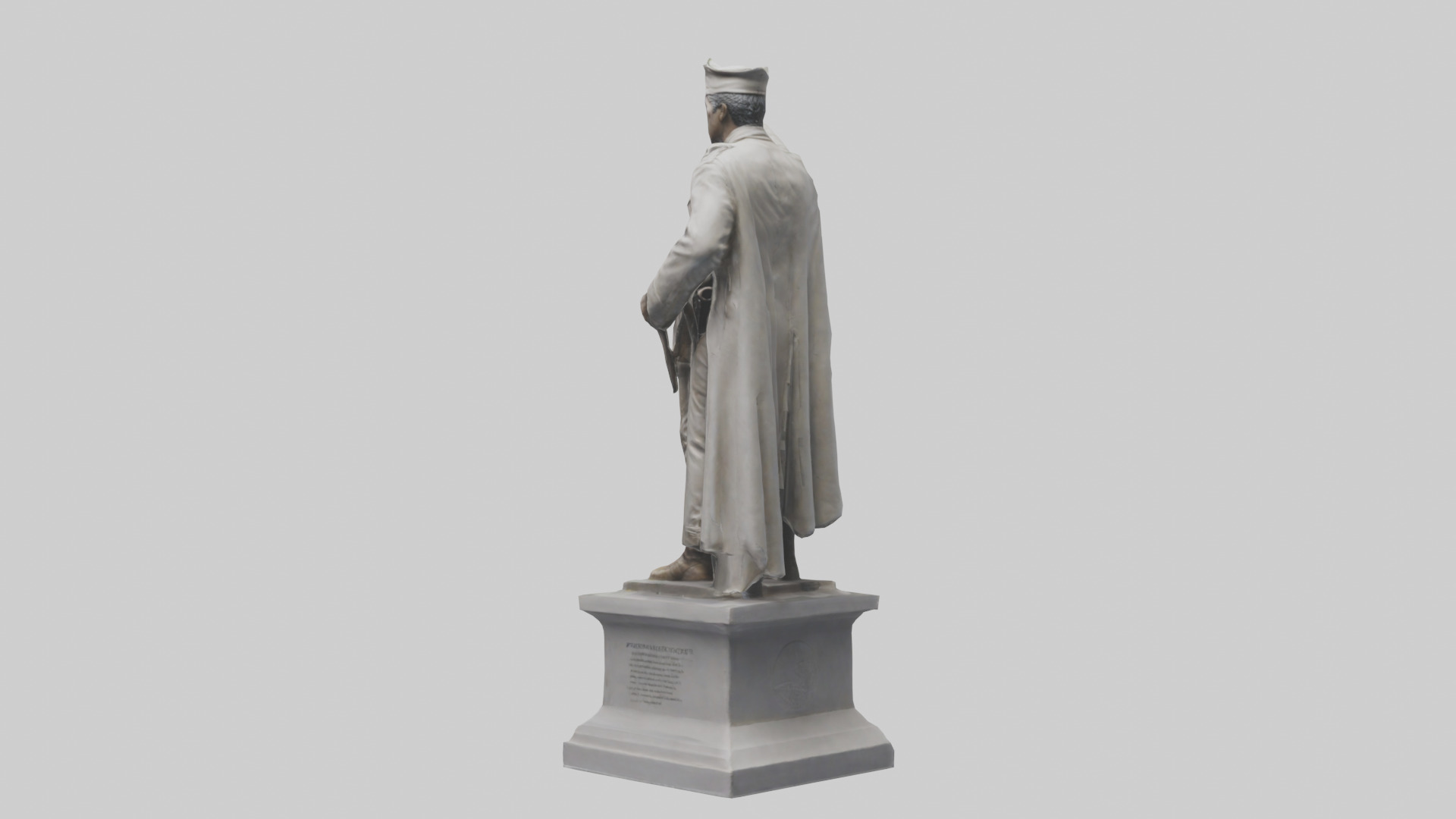 Freedom Fighter Statue model Low-poly 3D model_3