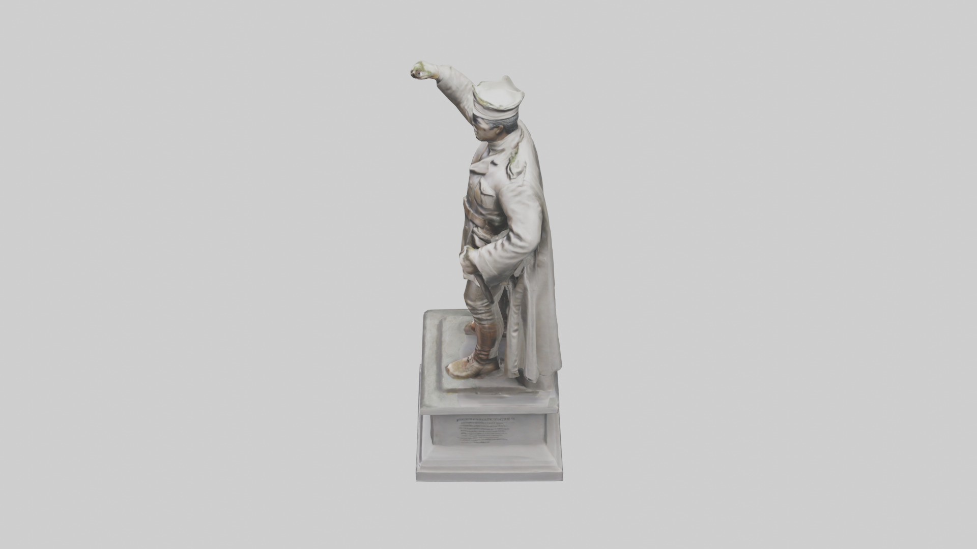 Freedom Fighter Statue model Low-poly 3D model_17