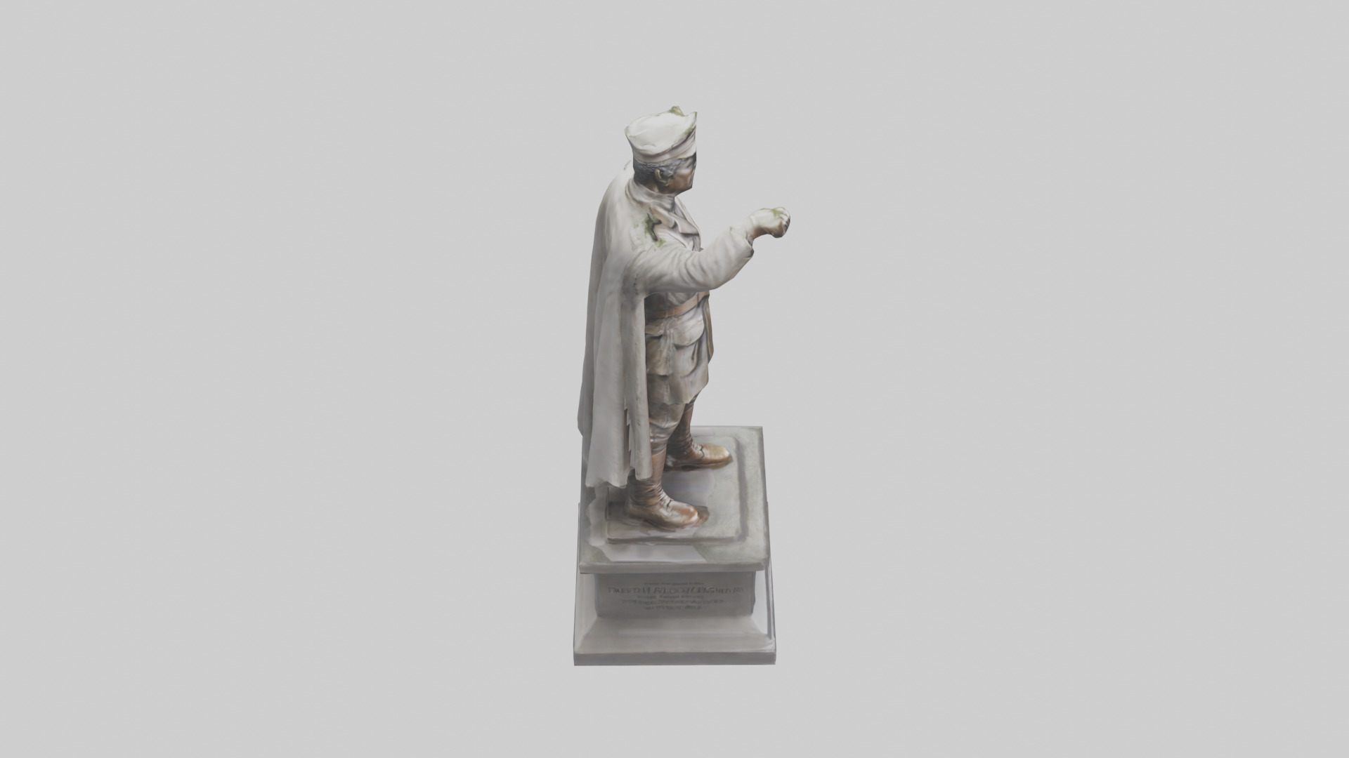 Freedom Fighter Statue model Low-poly 3D model_18