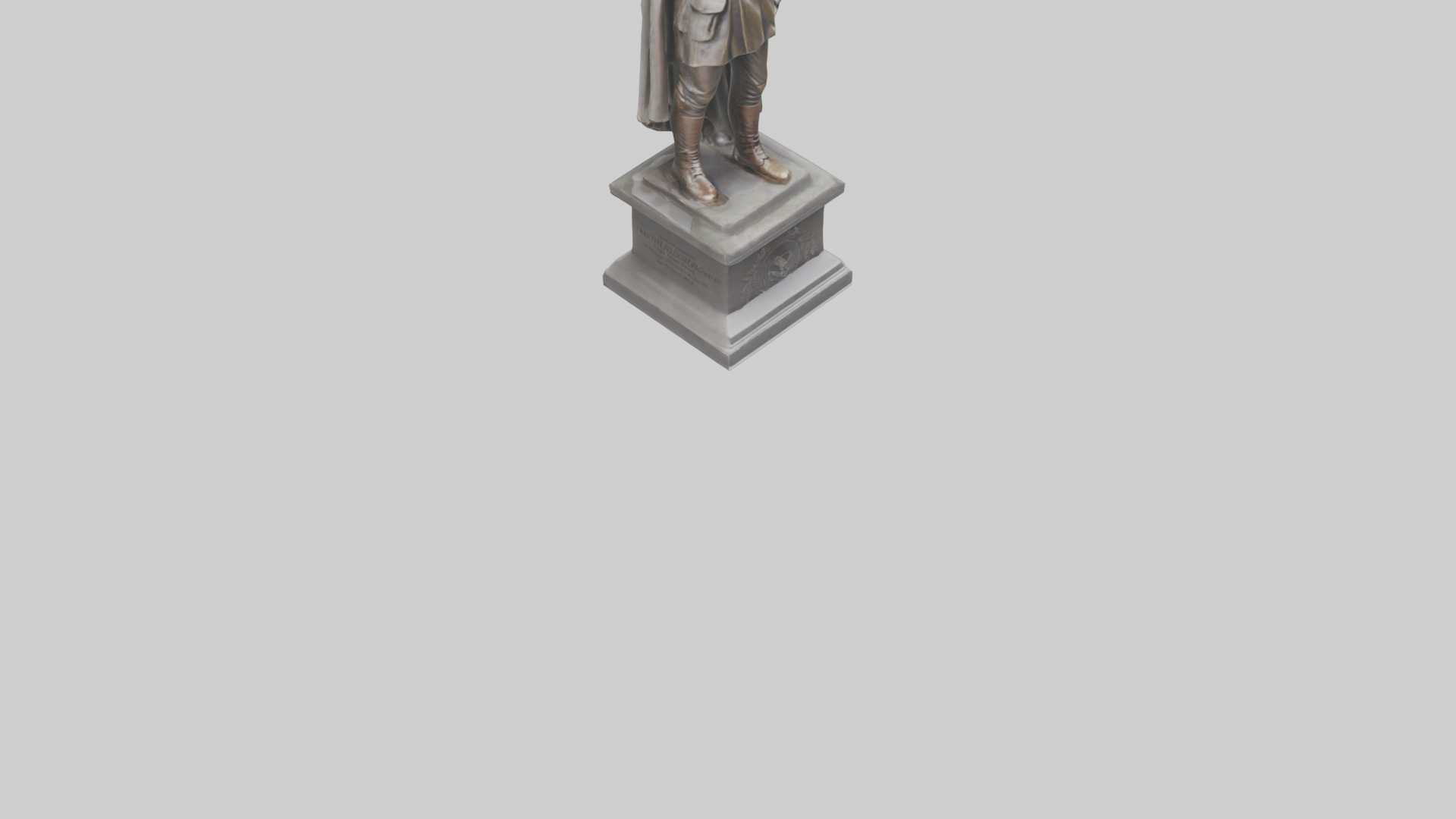 Freedom Fighter Statue model Low-poly 3D model_8