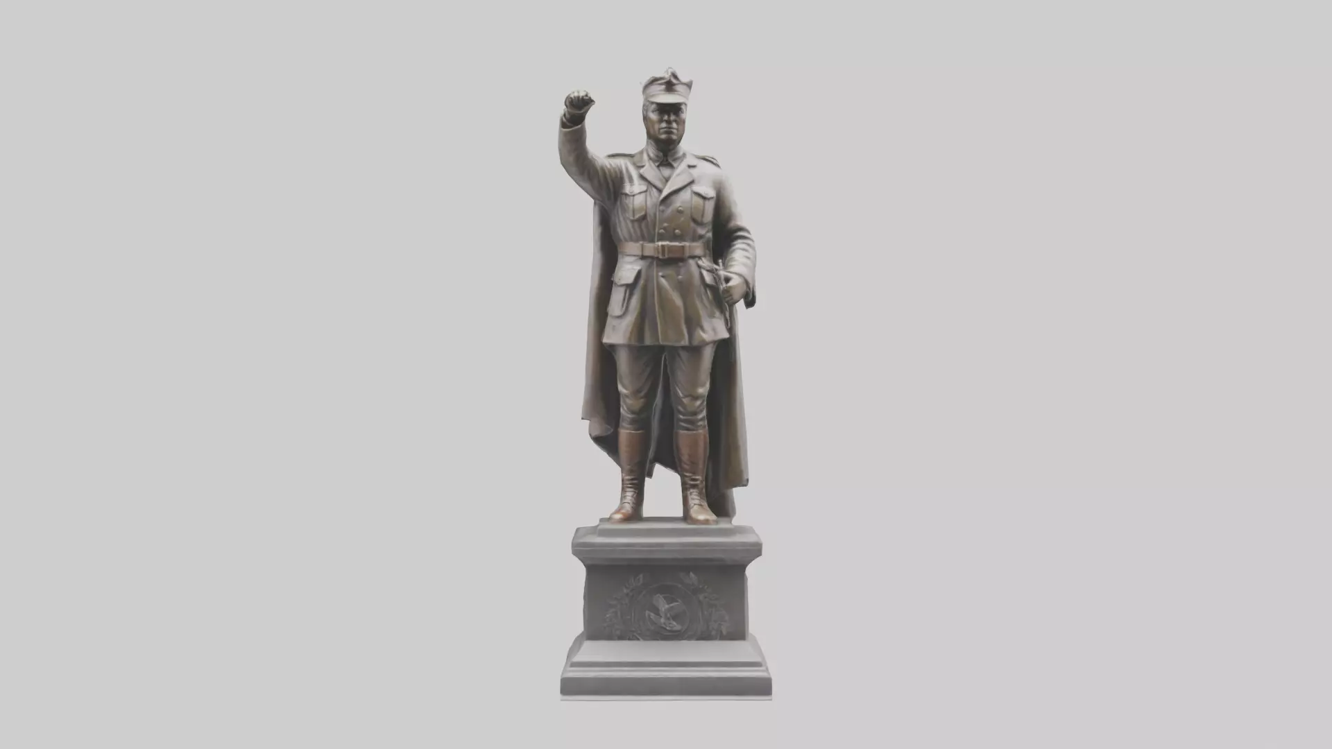 Freedom Fighter Statue model Low-poly 3D model_0