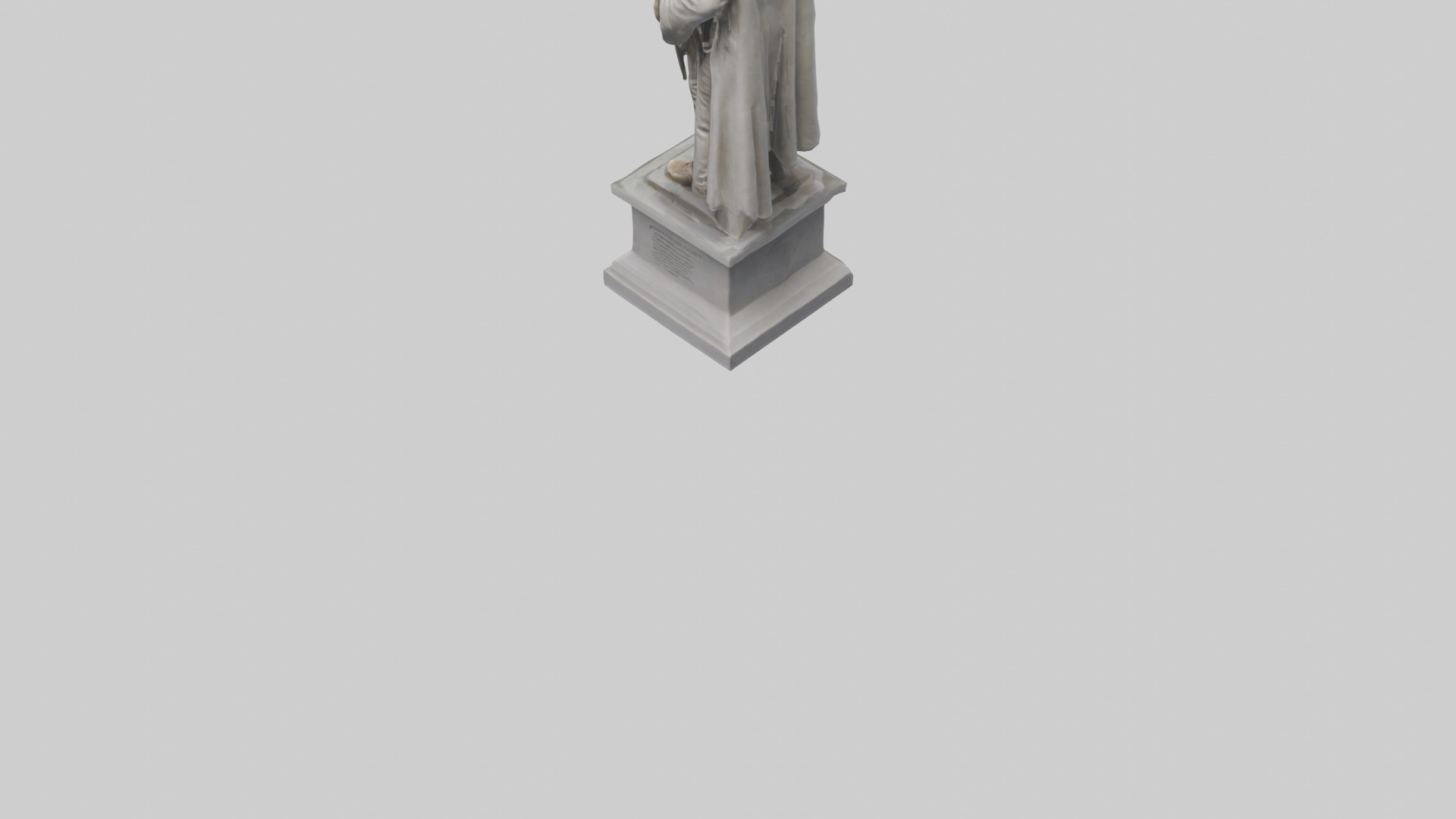 Freedom Fighter Statue model Low-poly 3D model_5