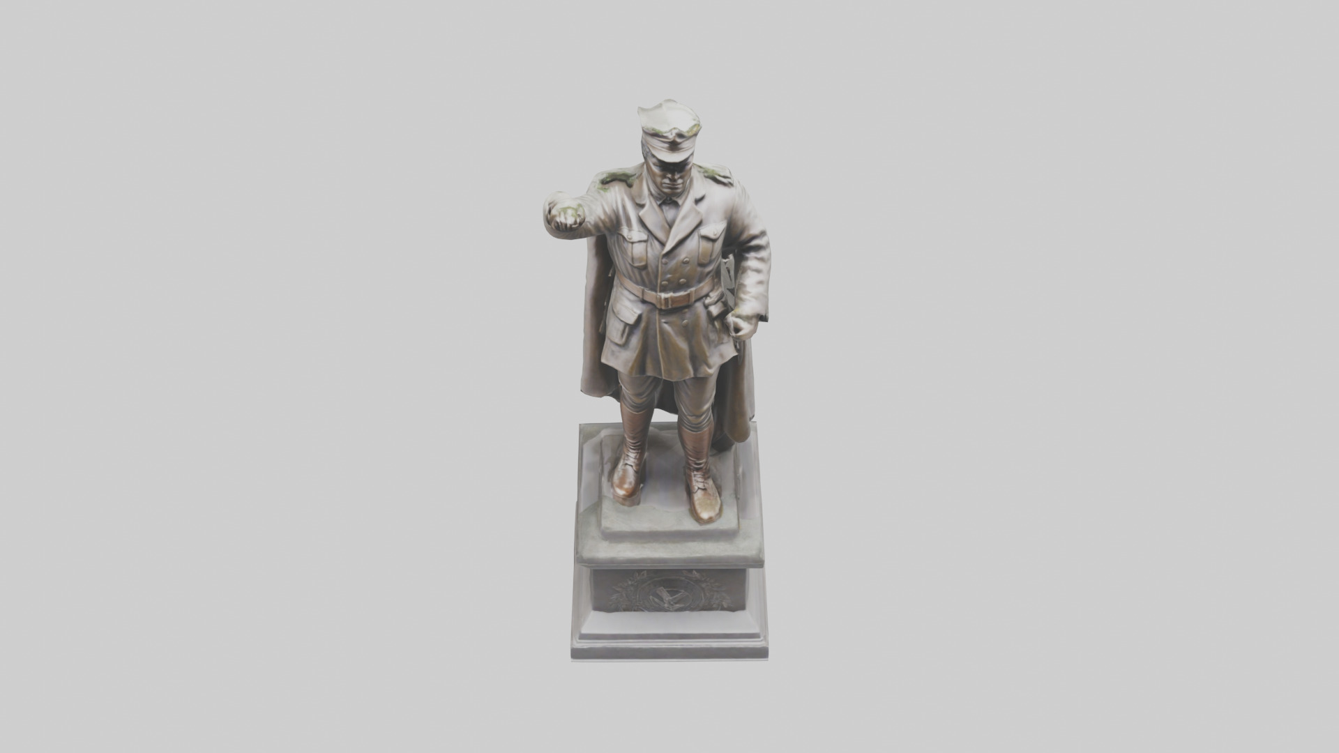 Freedom Fighter Statue model Low-poly 3D model_16