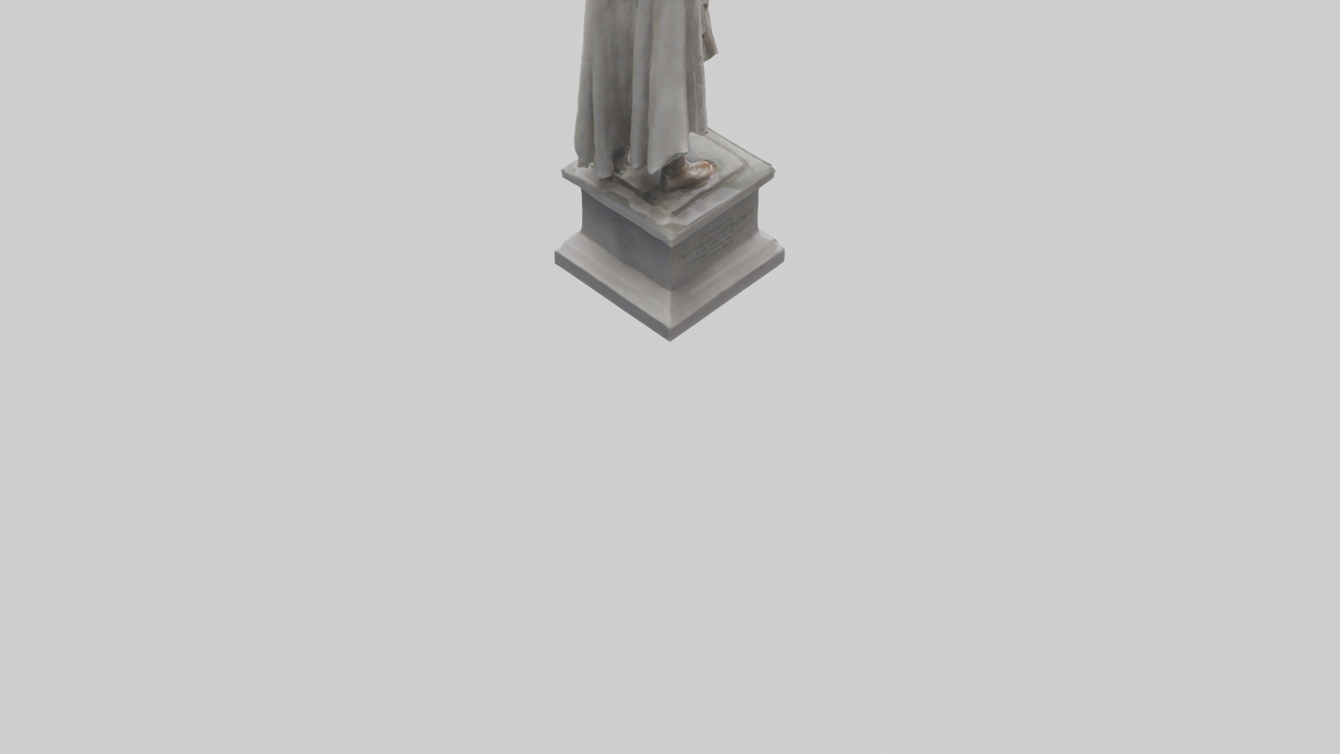 Freedom Fighter Statue model Low-poly 3D model_6