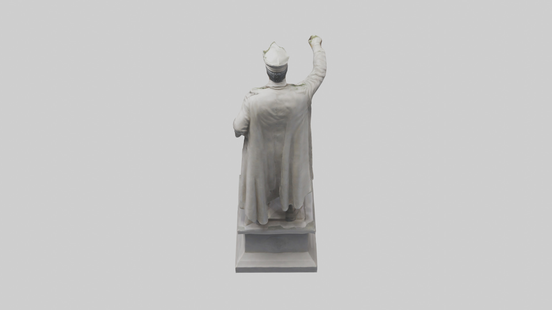 Freedom Fighter Statue model Low-poly 3D model_15