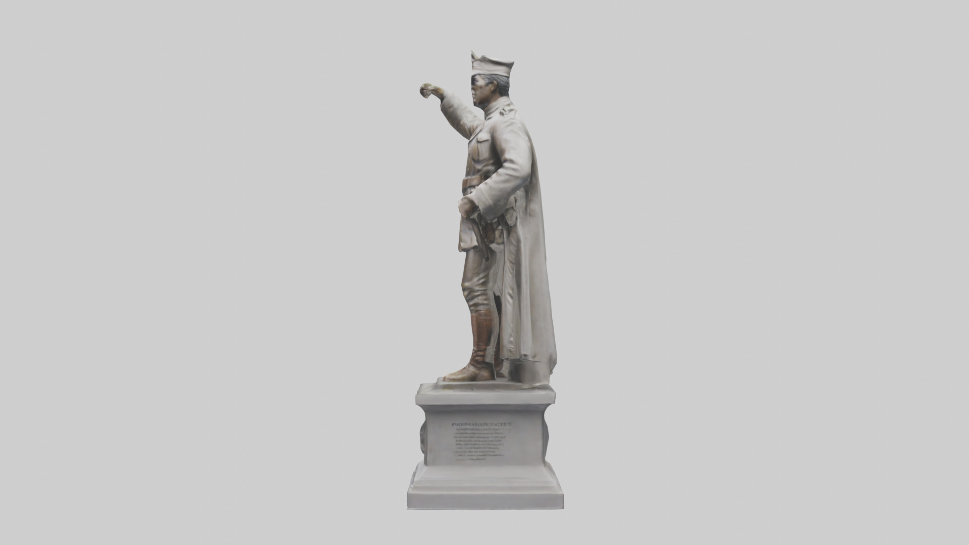Freedom Fighter Statue model Low-poly 3D model_12