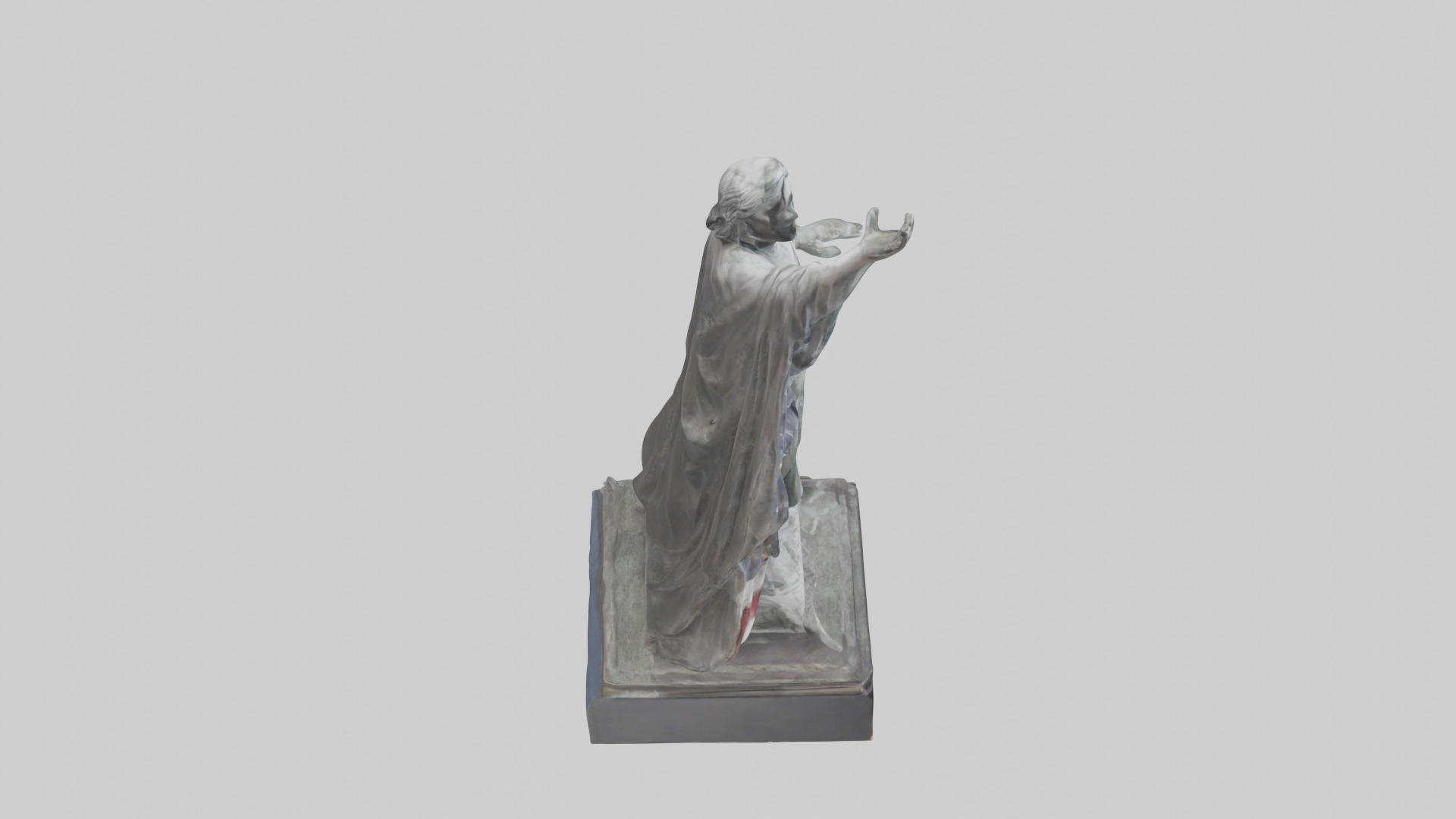 Freedom from Fear statue model Low-poly 3D model_28