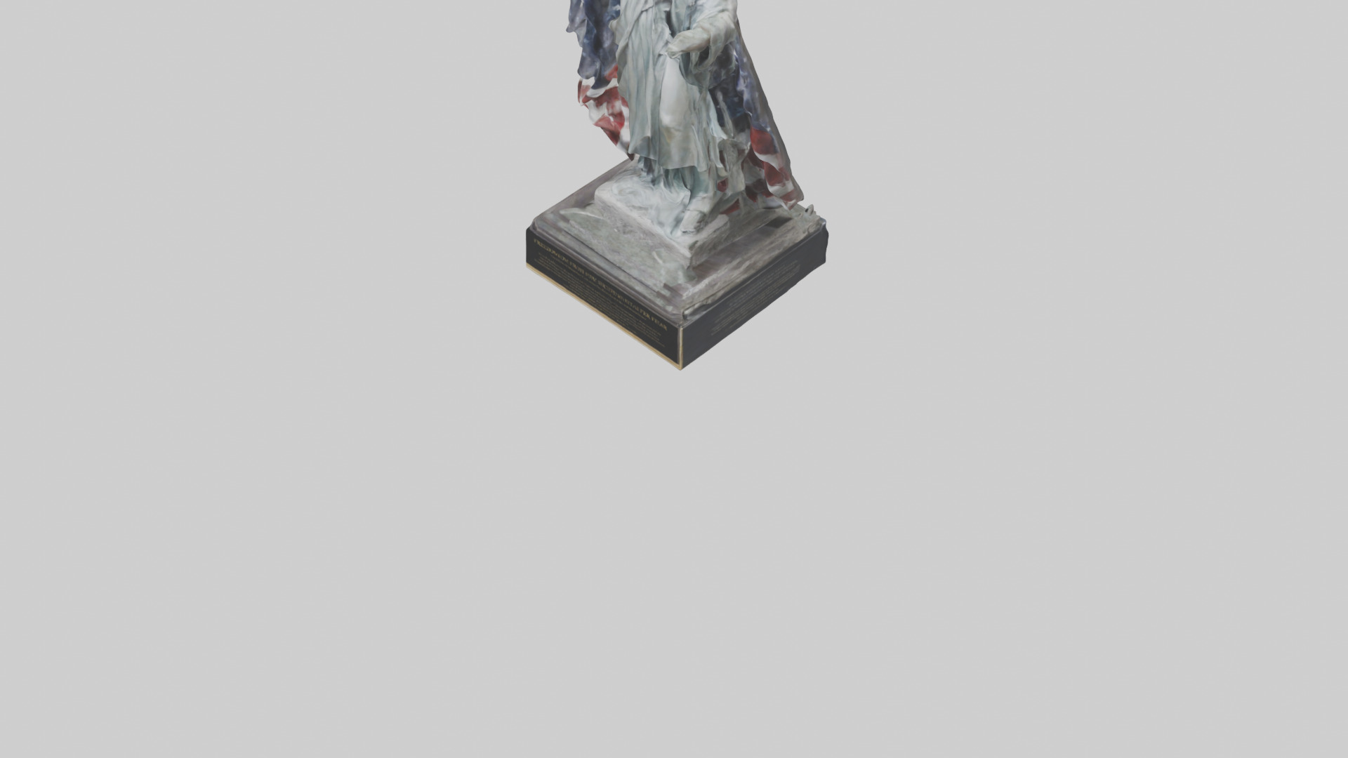 Freedom from Fear statue model Low-poly 3D model_6