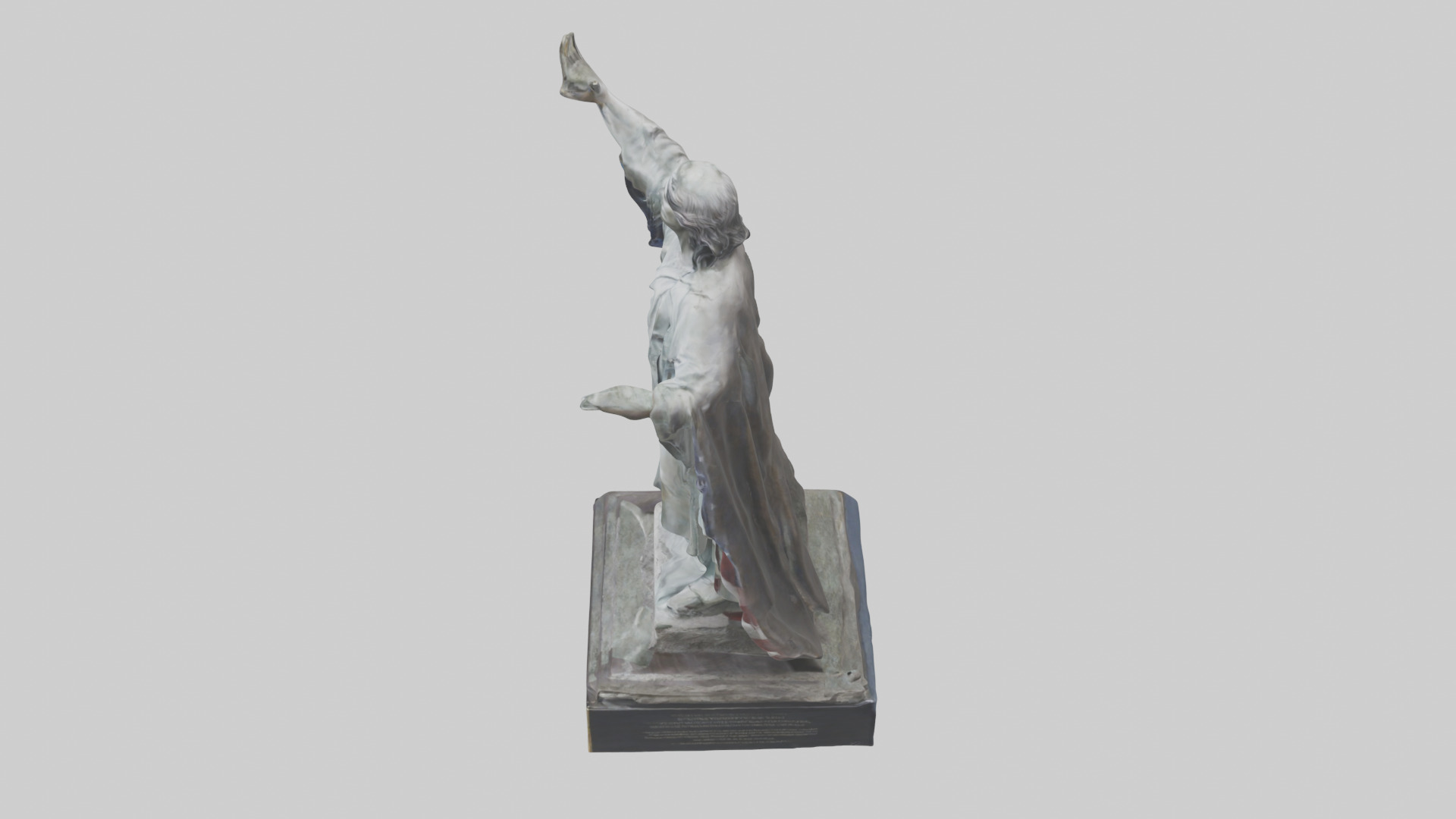Freedom from Fear statue model Low-poly 3D model_27