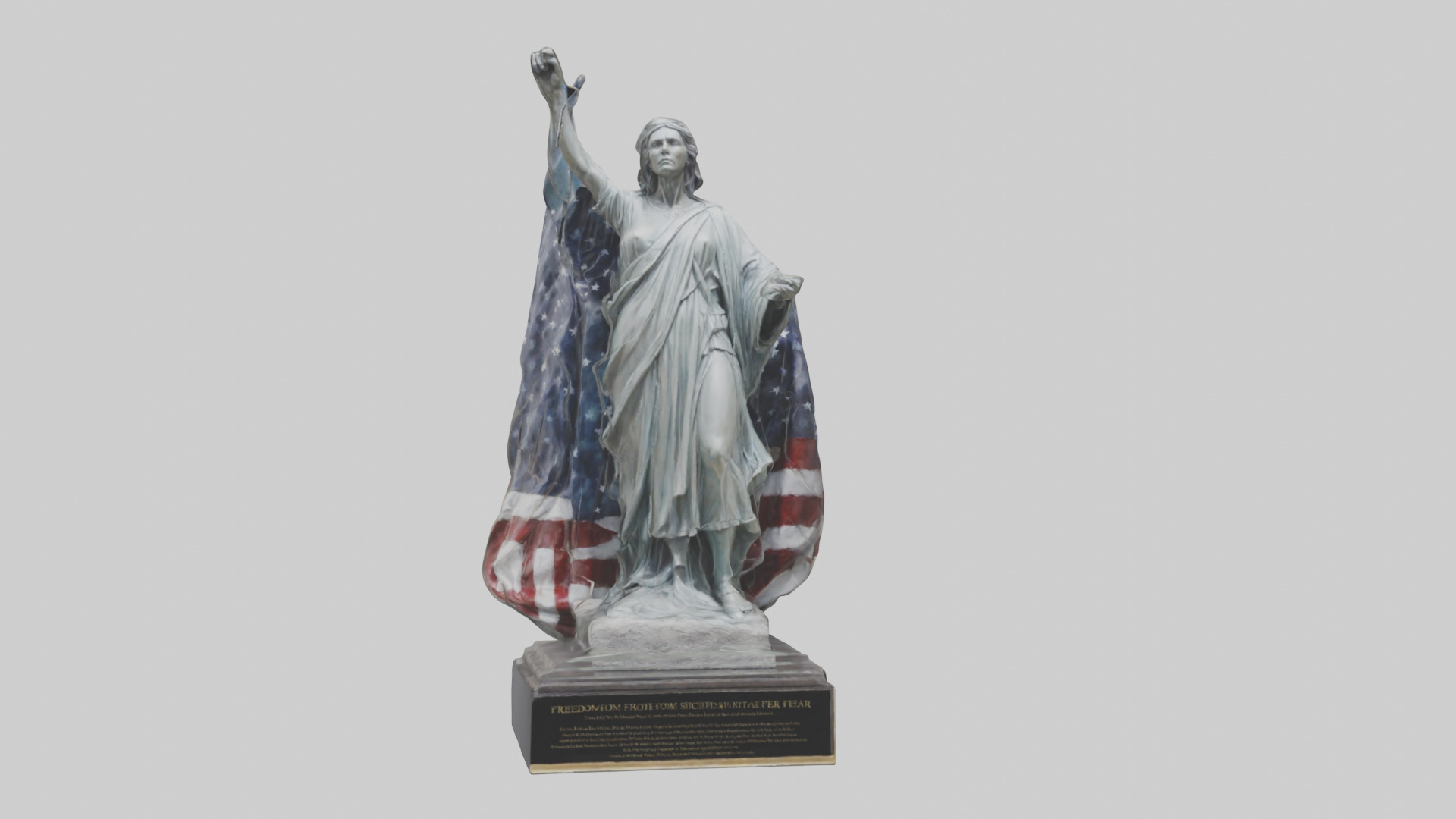 Freedom from Fear statue model Low-poly 3D model_20