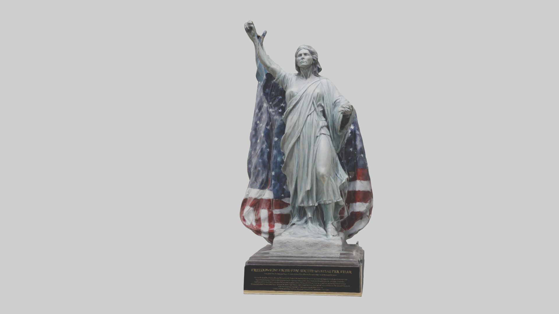 Freedom from Fear statue model Low-poly 3D model_15